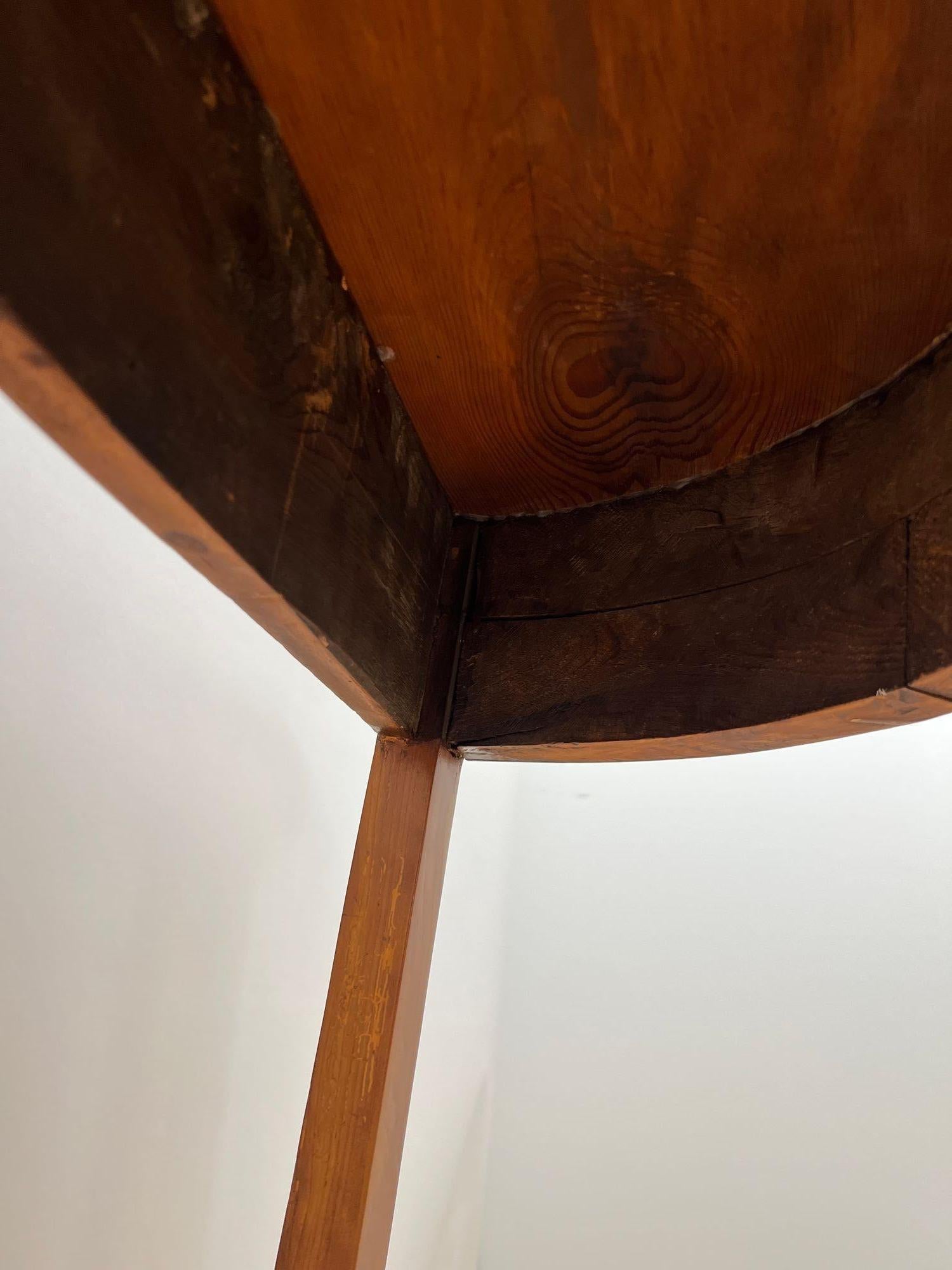 Biedermeier Demi-Lune Console Table, Cherry Wood, South Germany circa 1820 For Sale 13