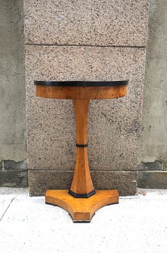 Biedermeier Demilune Foyer Console Table, circa Early 19th Century