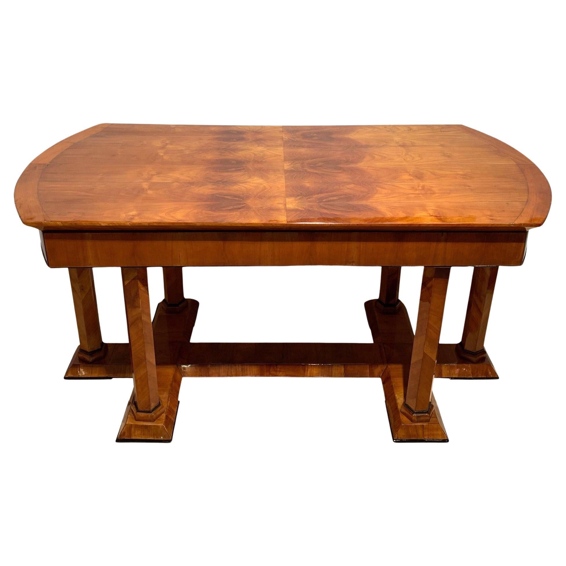 Bureau Biedermeier, placage de cerisier, six colonnes, Autriche, vers 1830 en vente
