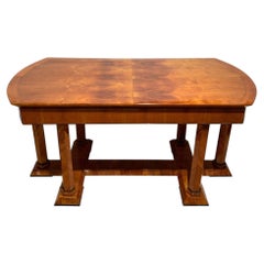Biedermeier Desk, Cherry Veneer, Six Columns, Austria, circa 1830