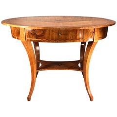 Used Biedermeier Desk or Side Table, South Germany 1820, Cherry Veneer