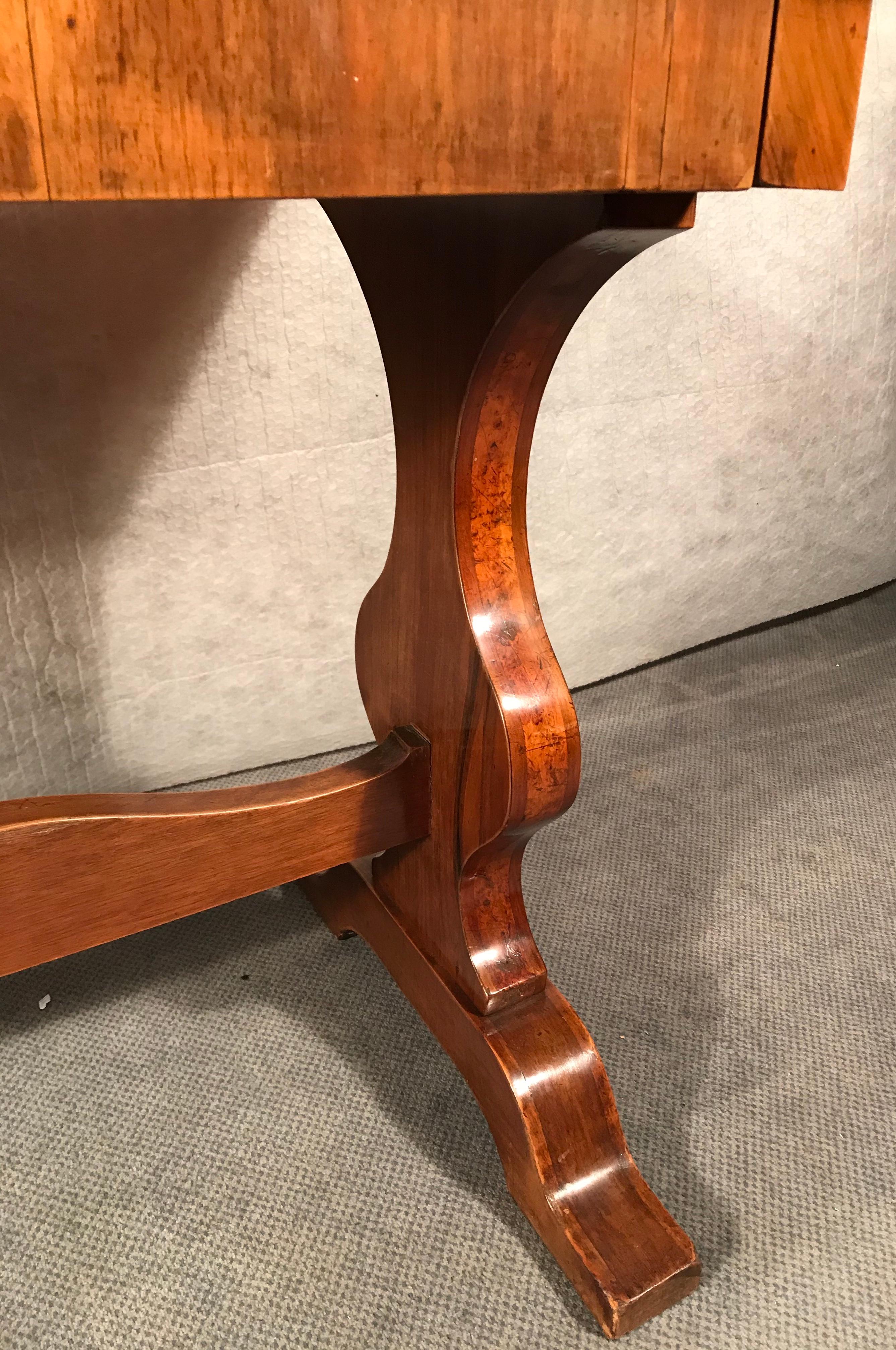 Maple Biedermeier Desk, Walnut Veneer, Vienna, 1820-1830 For Sale