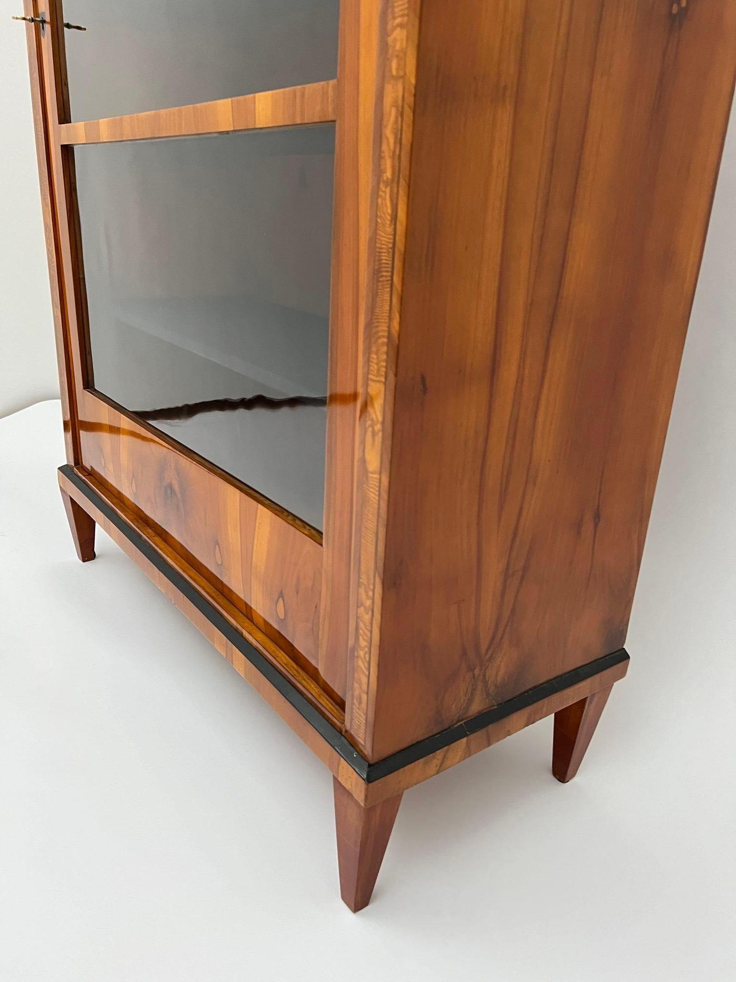 Vitrine Biedermeier, placage de cerisier, loupe de frêne, Autriche vers 1820 en vente 2