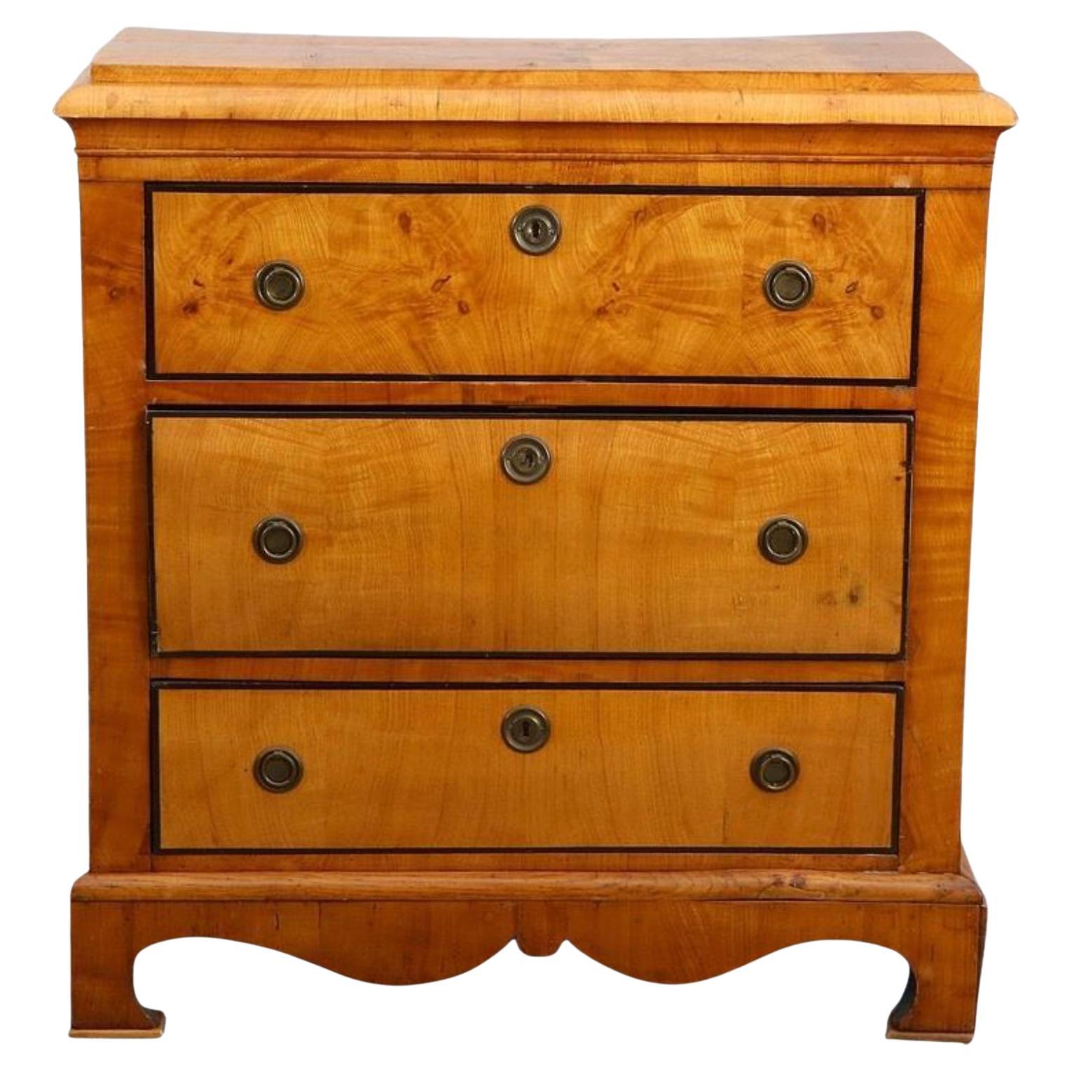 Biedermeier Drawers Writing Desk Secrétaire Cabinet Swedish Ormolu Detail For Sale