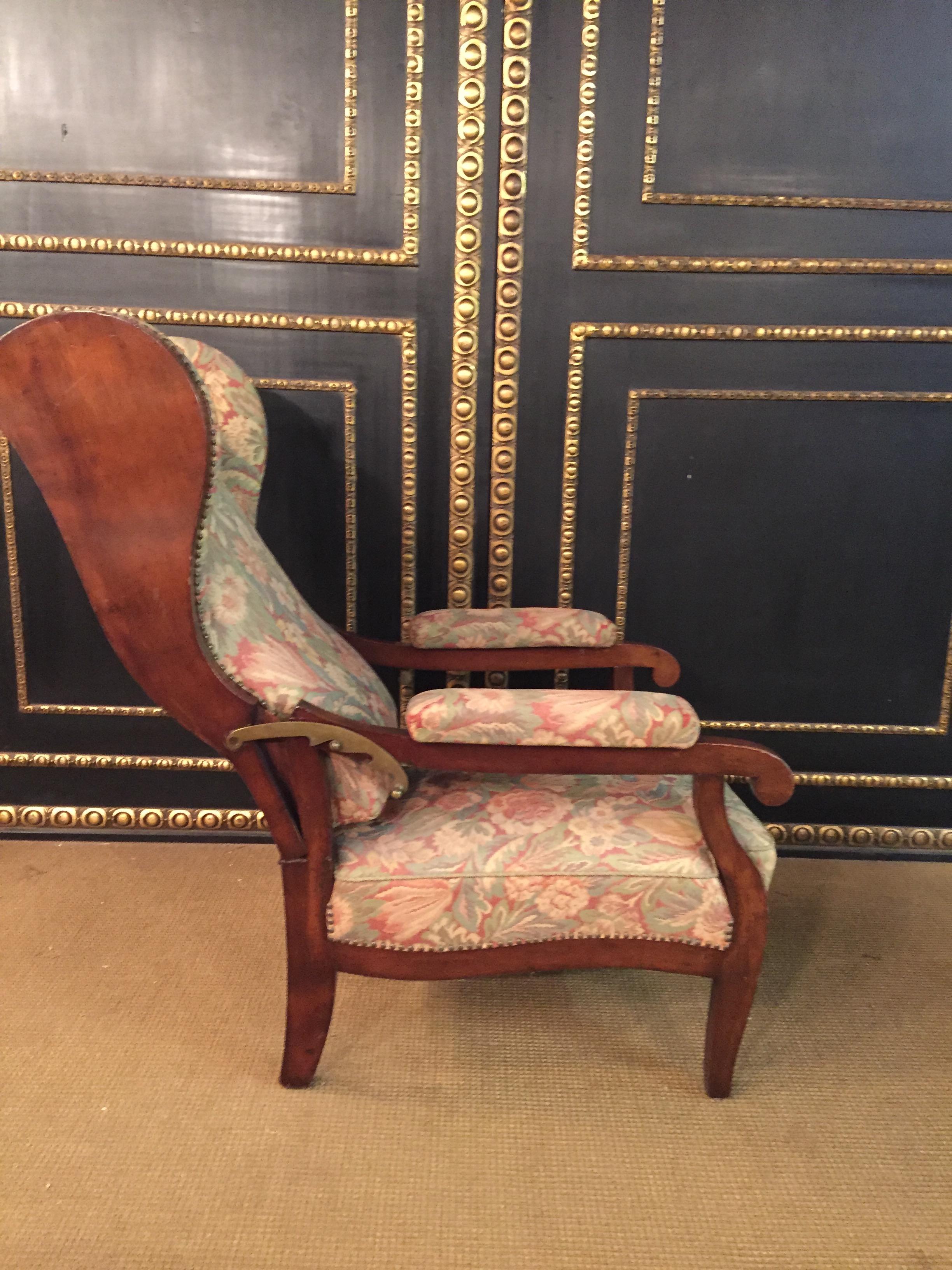 Fauteuil Biedermeier Ears à fauteuil inclinable de 182 3