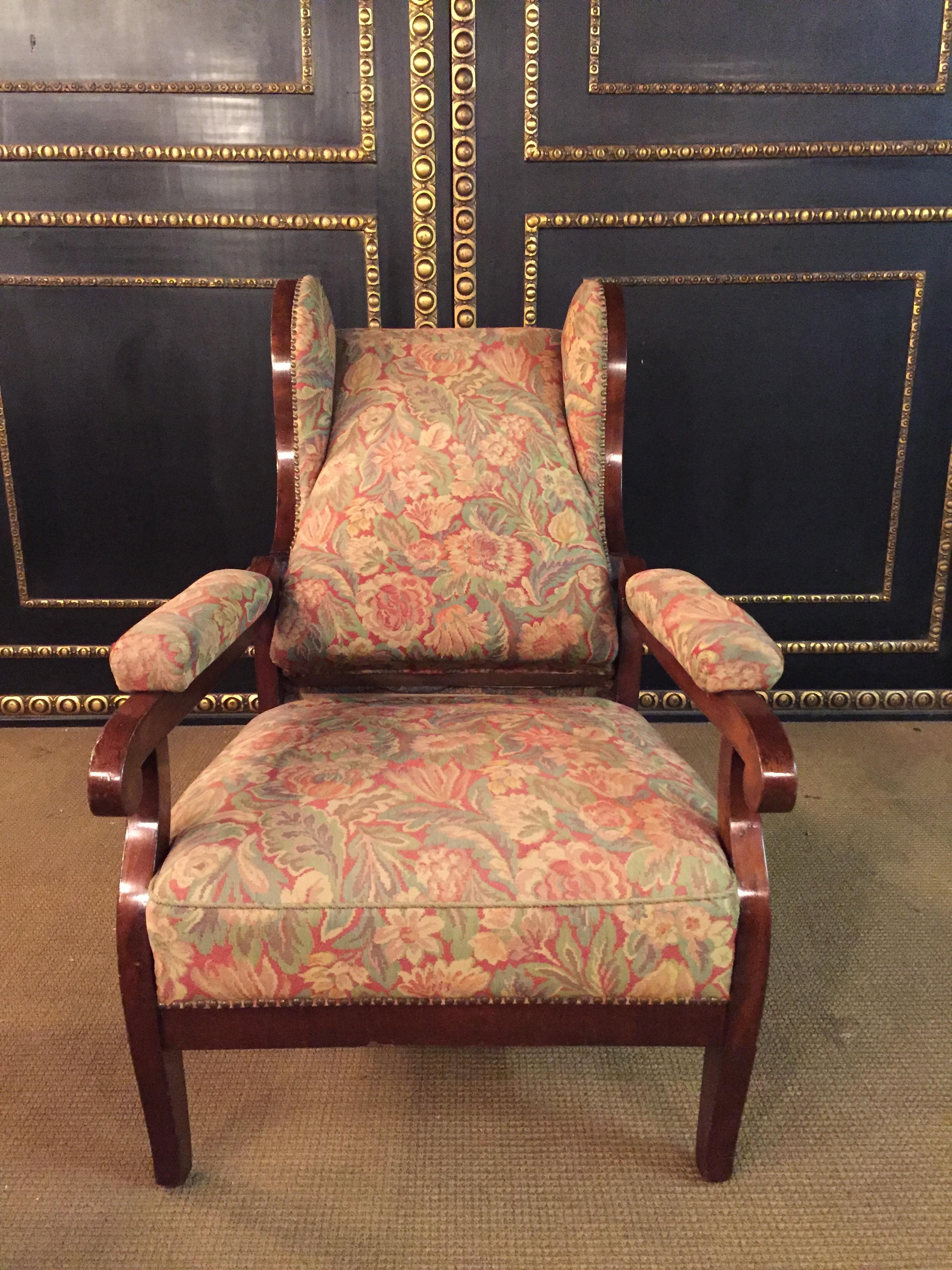 Fauteuil Biedermeier Ears à fauteuil inclinable de 182 5