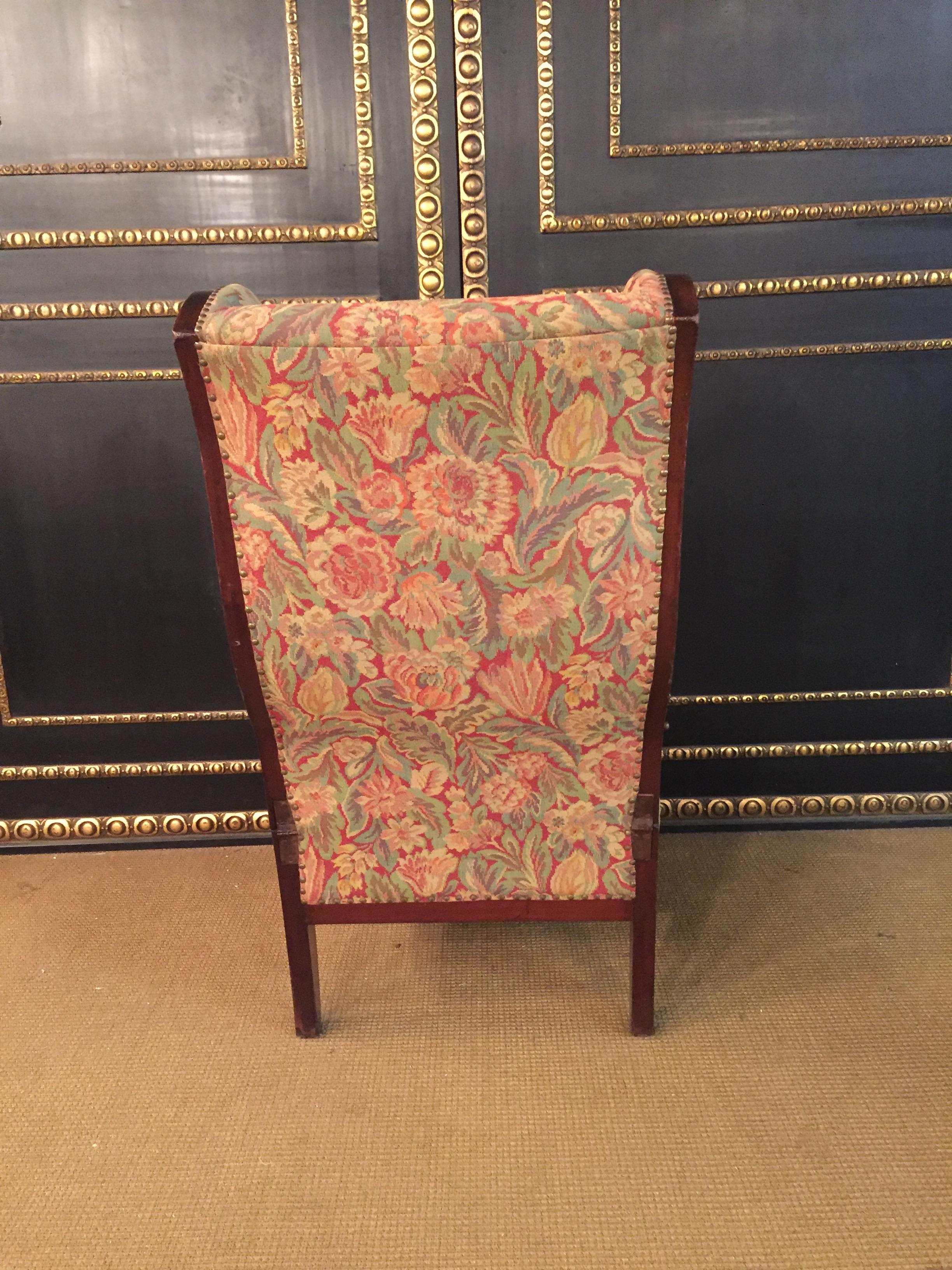 Fauteuil Biedermeier Ears à fauteuil inclinable de 182 6