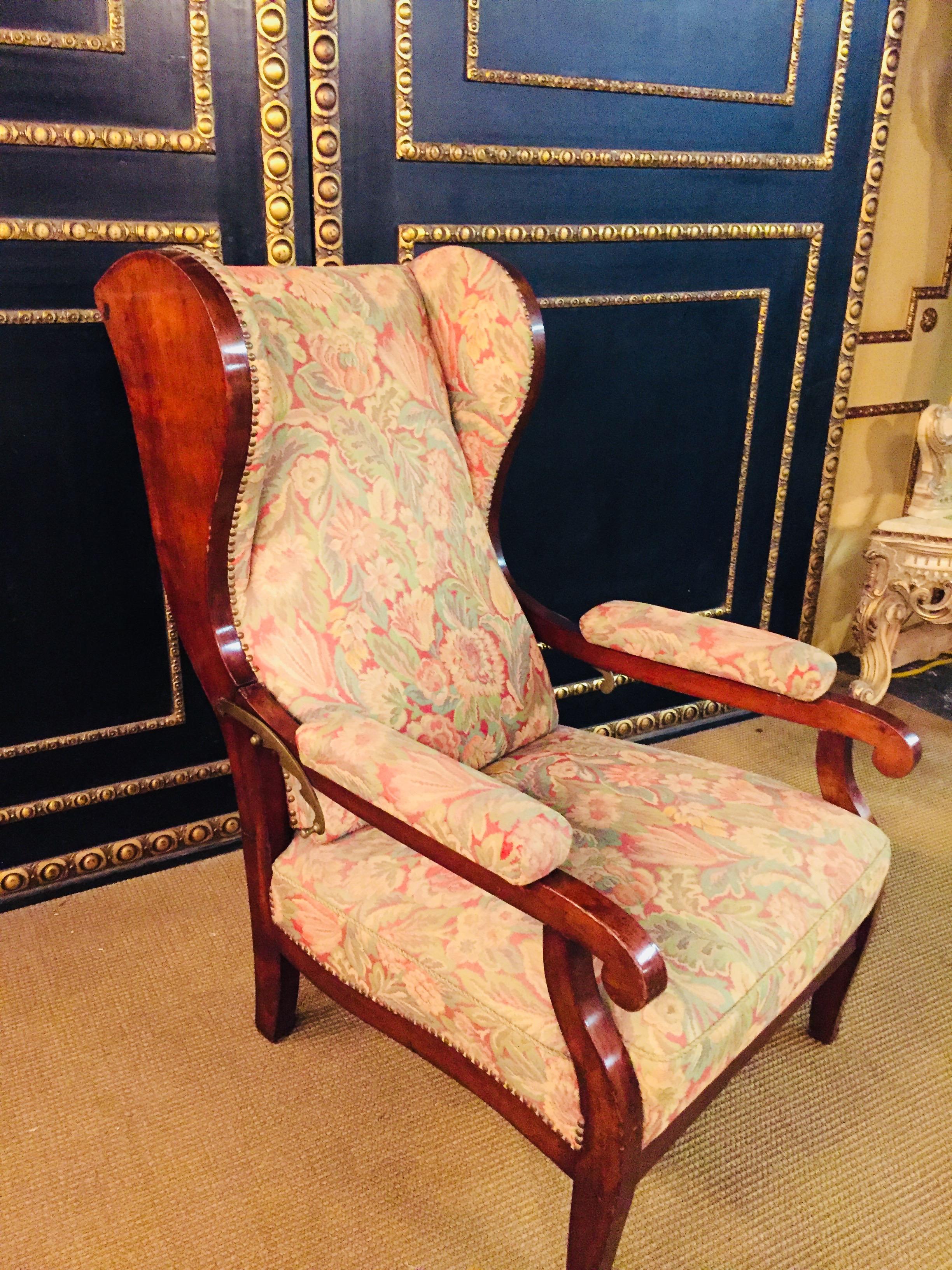 Fauteuil Biedermeier Ears à fauteuil inclinable de 182 7