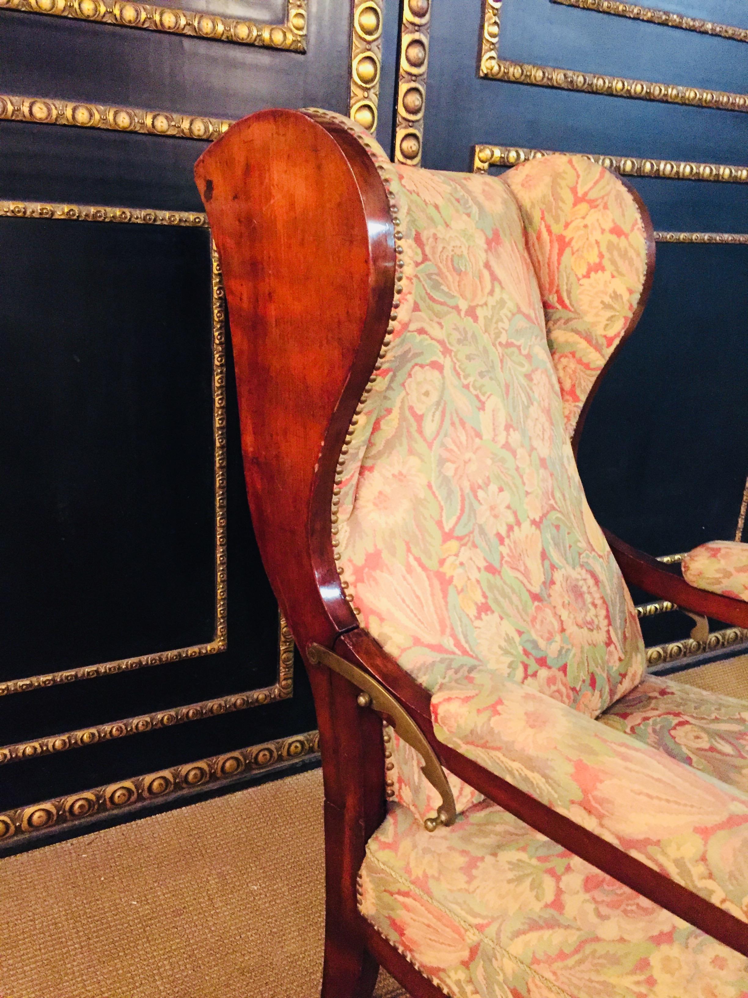 Fauteuil Biedermeier Ears à fauteuil inclinable de 182 8
