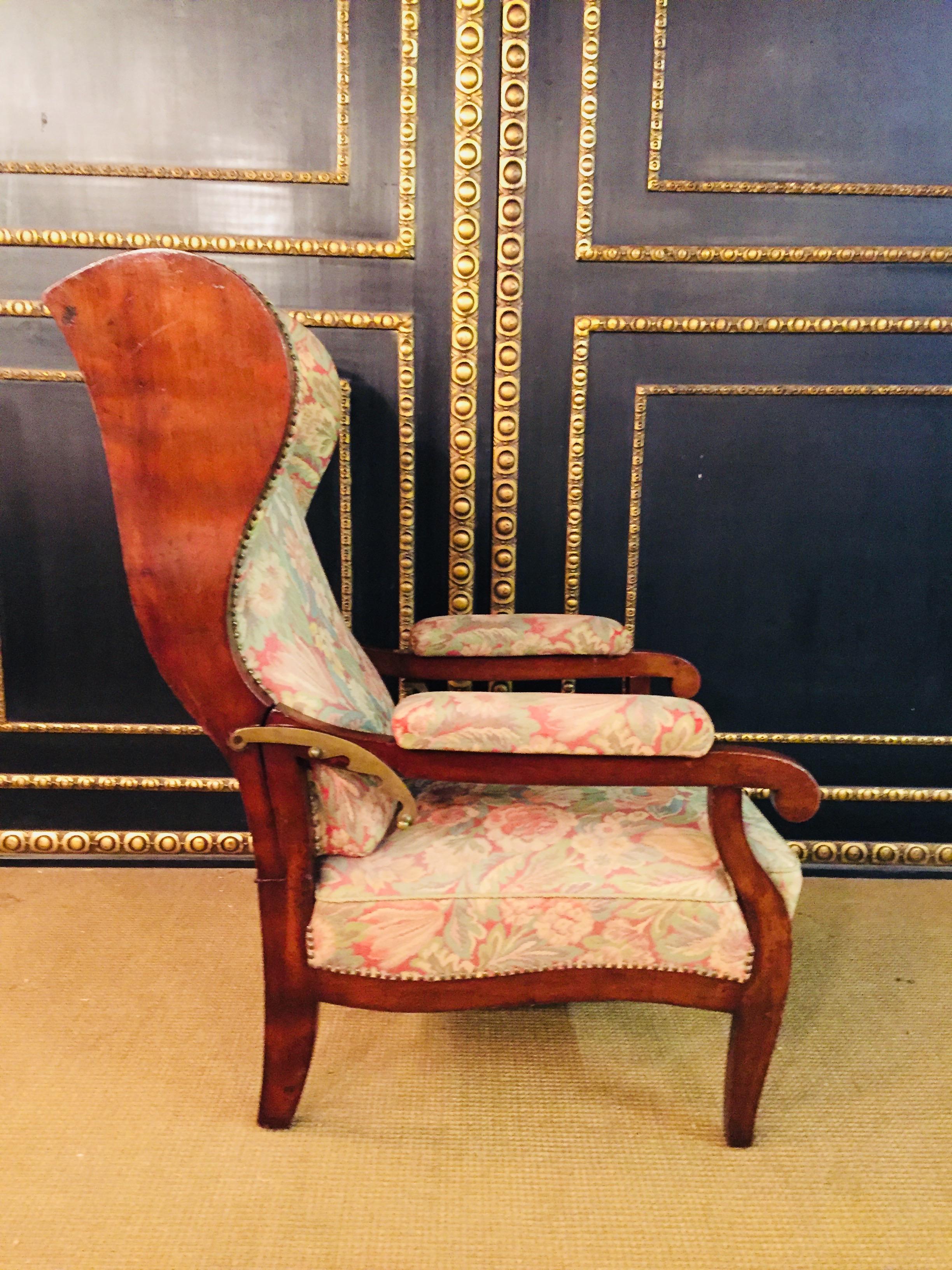 Fauteuil Biedermeier Ears à fauteuil inclinable de 182 9