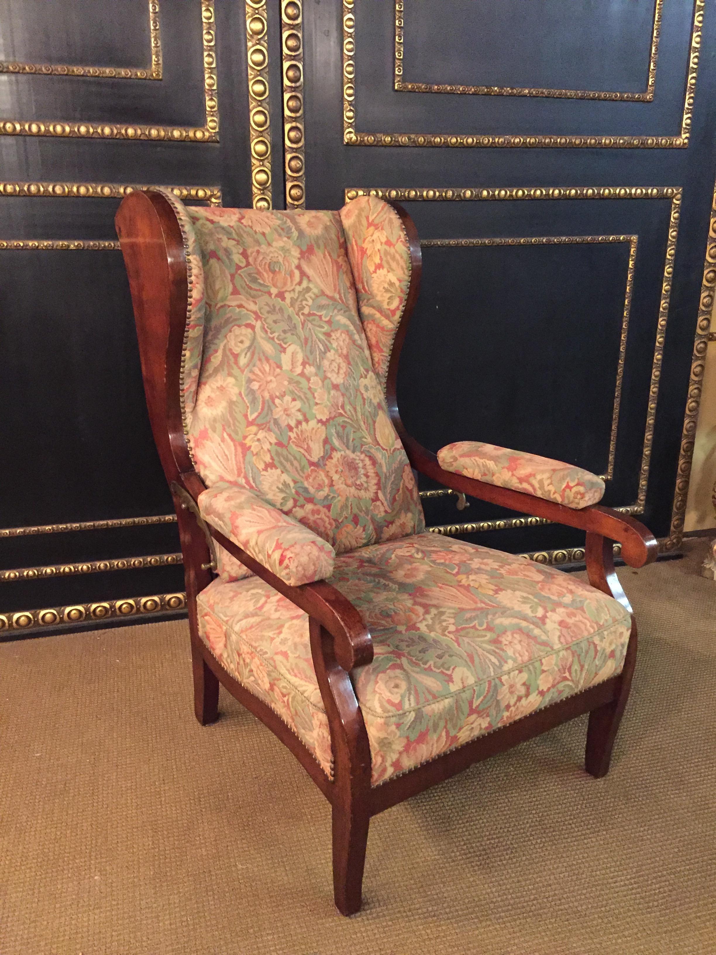 Allemand Fauteuil Biedermeier Ears à fauteuil inclinable de 182