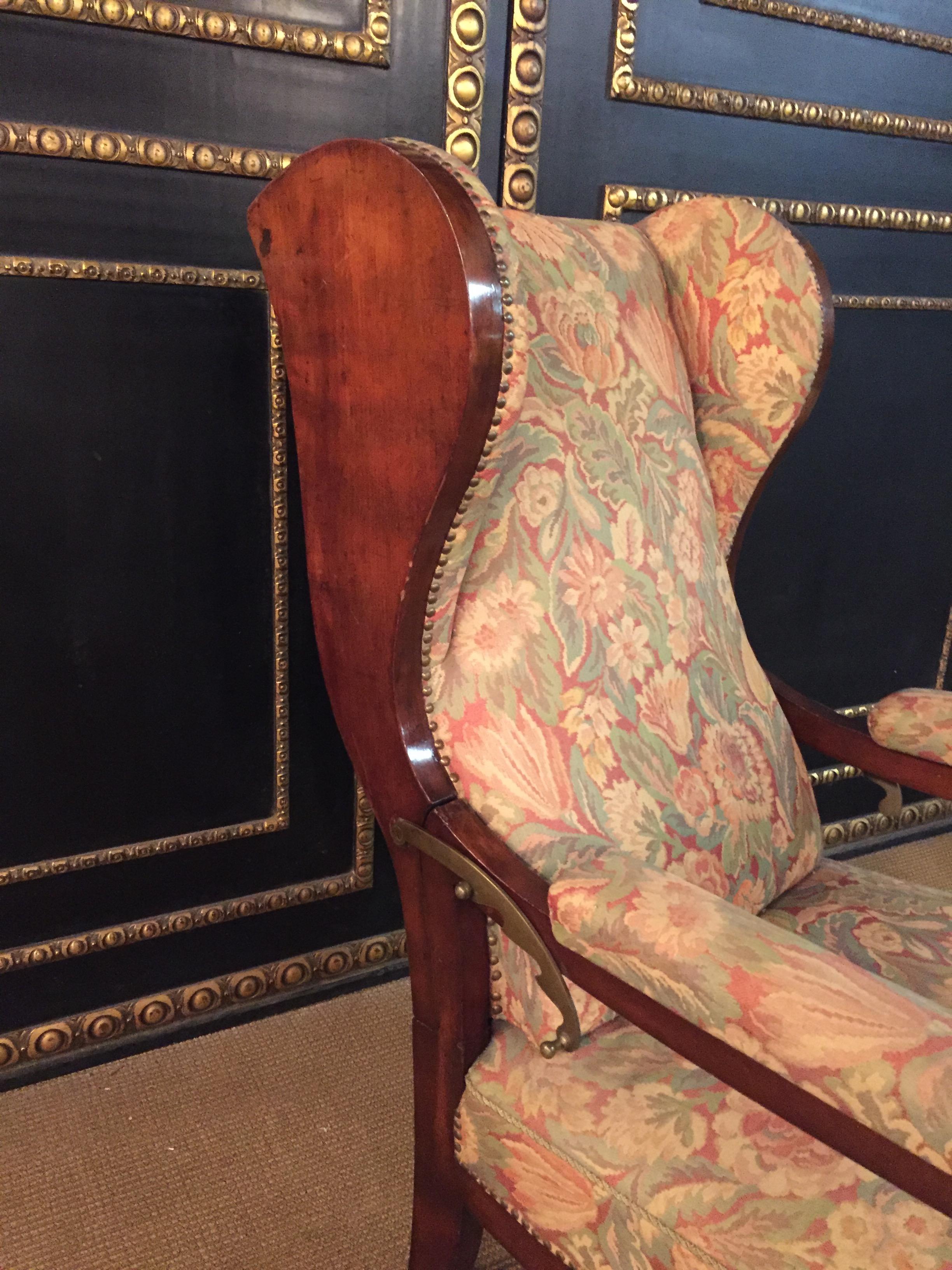 Biedermeier Ears Armchair to Recliner Armchair from 1820 In Good Condition In Berlin, DE