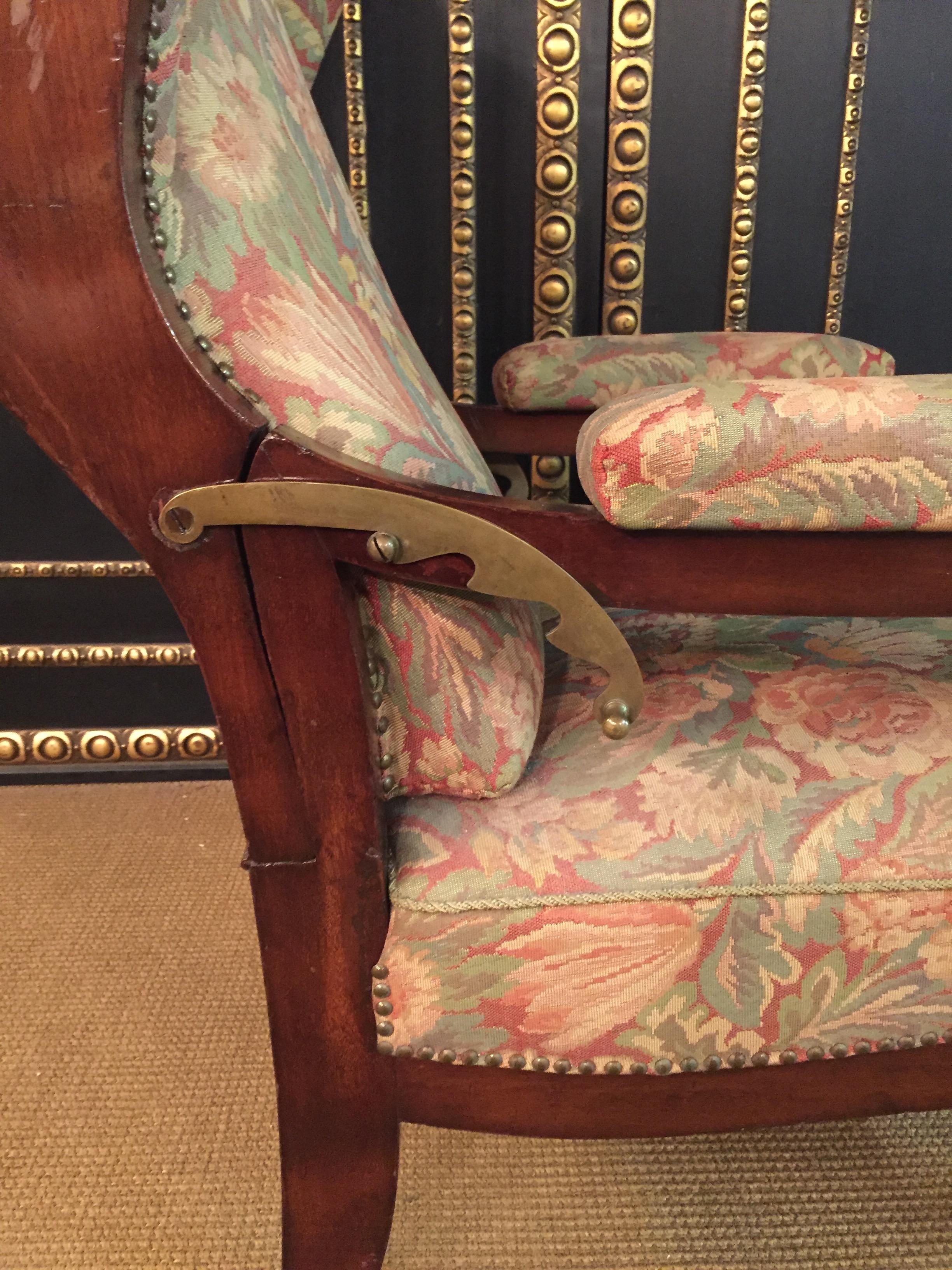 Fauteuil Biedermeier Ears à fauteuil inclinable de 182 2
