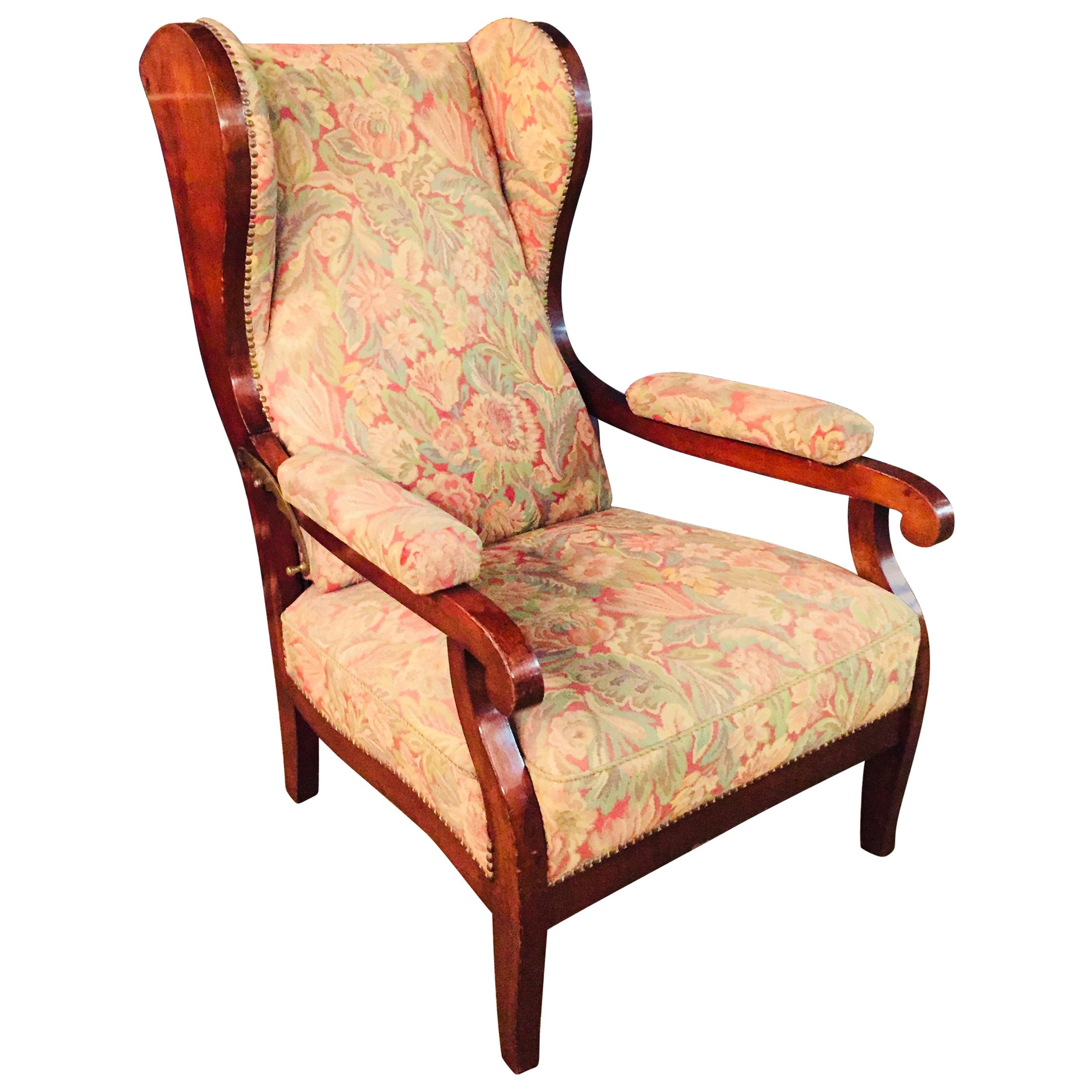 Fauteuil Biedermeier Ears à fauteuil inclinable de 182