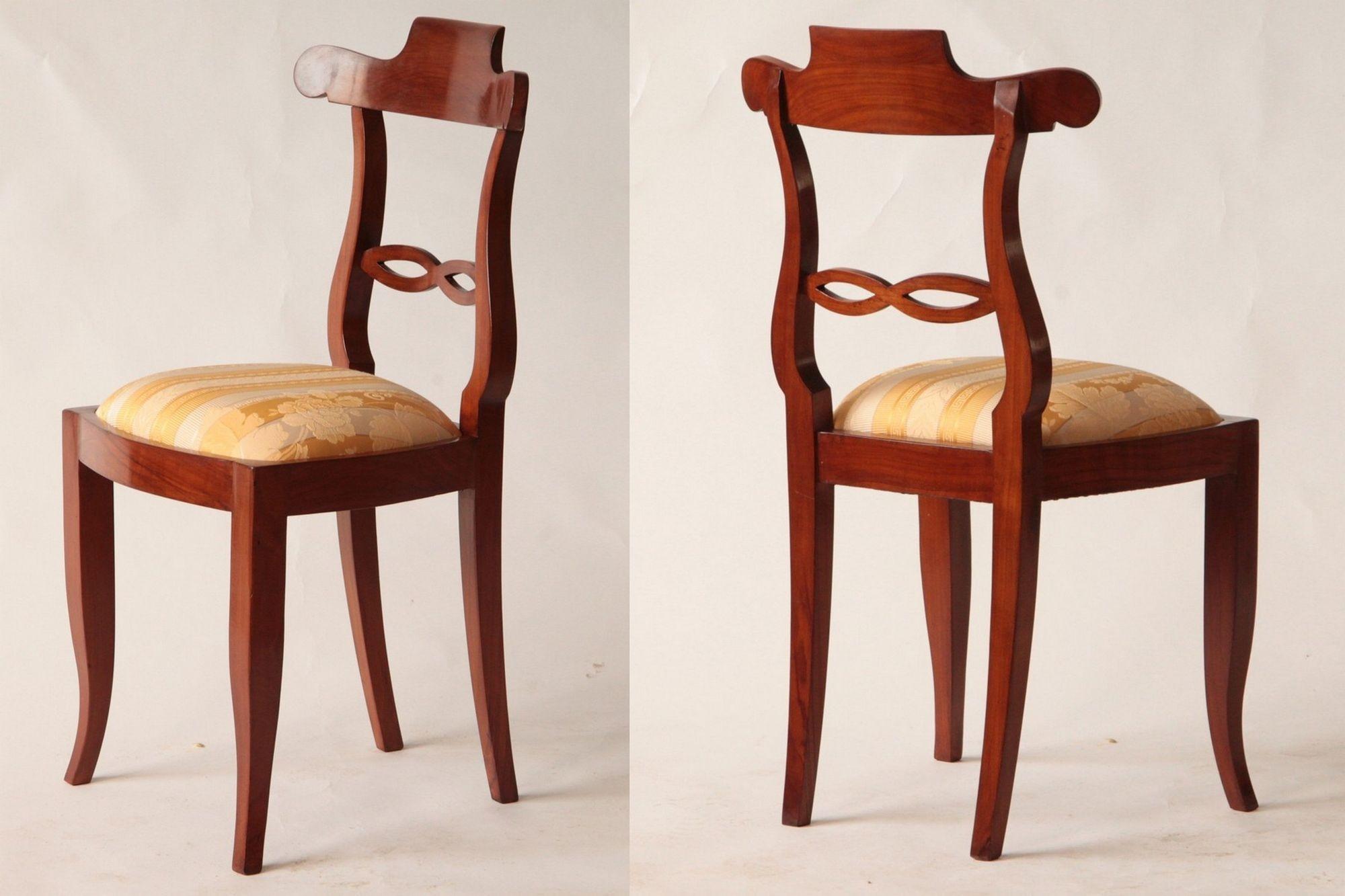 Biedermeier Eclectic Set, Unique, 10 Dining Chairs Each in Different Design 4