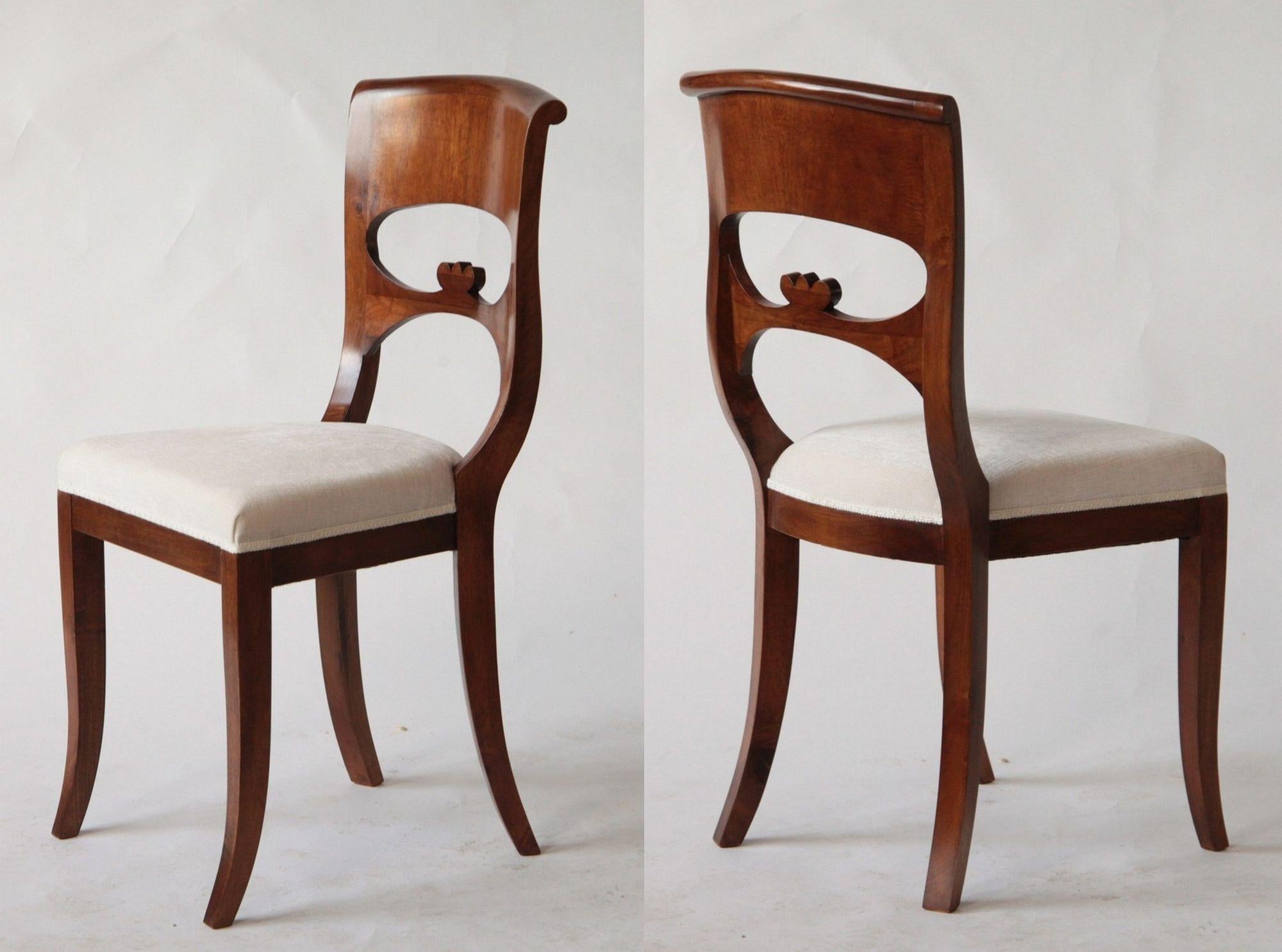 Biedermeier Eclectic Set, Unique, 10 Dining Chairs Each in Different Design 6