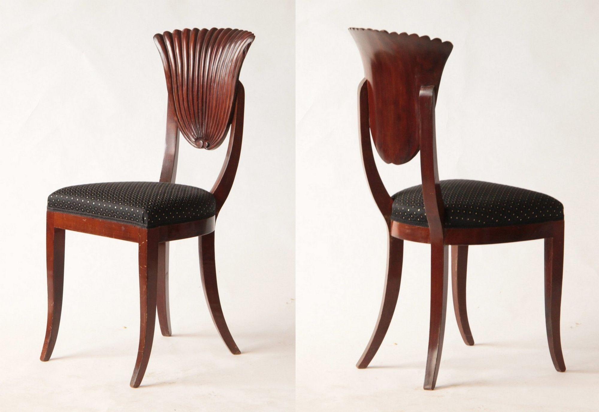 Biedermeier Eclectic Set, Unique, 10 Dining Chairs Each in Different Design 2
