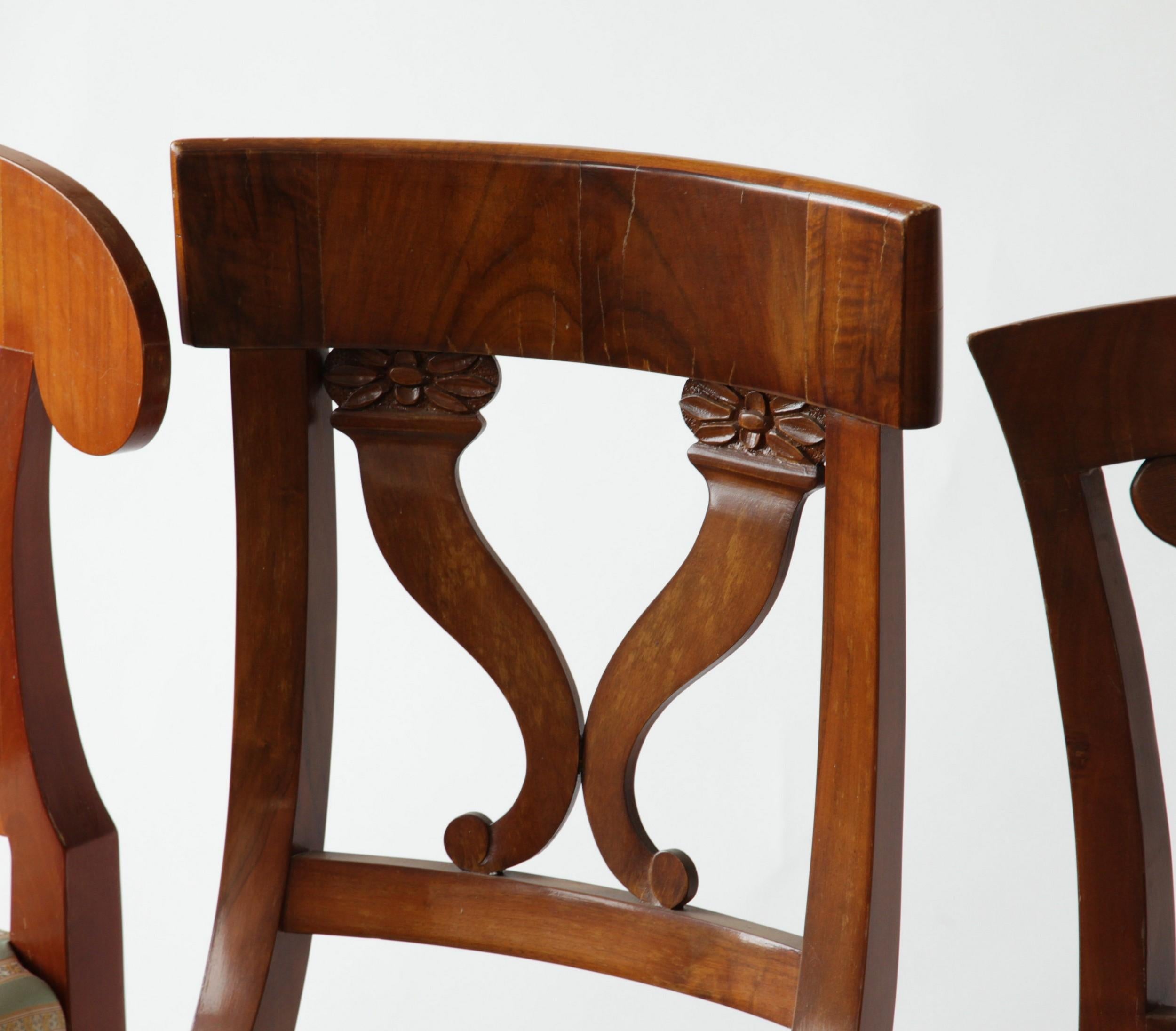 Biedermeier Eclectic Set Unique Set of 10 Dining Chairs Each in Different Design 4