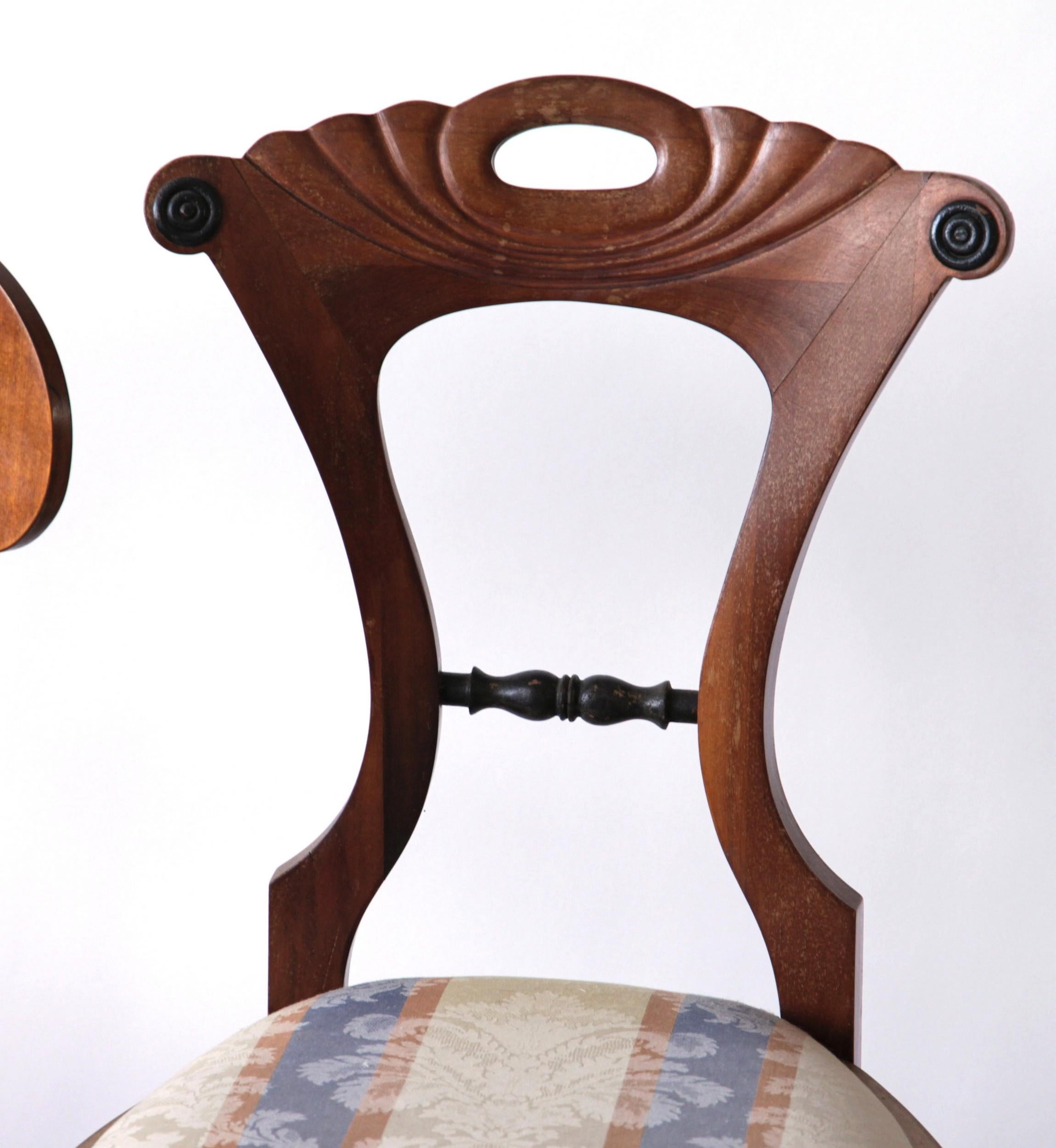 Biedermeier Eclectic Set, Unique Set of 8 Dining Chairs Each in Different Design 1
