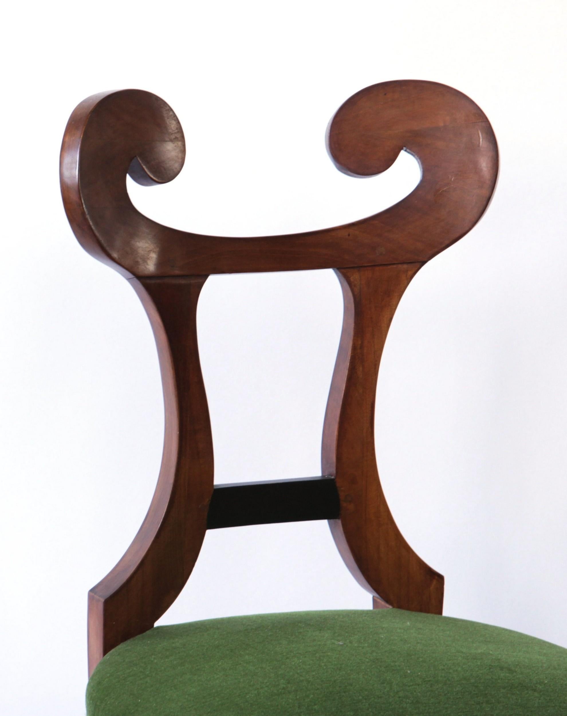 Biedermeier Eclectic Set, Unique Set of 8 Dining Chairs Each in Different Design 3
