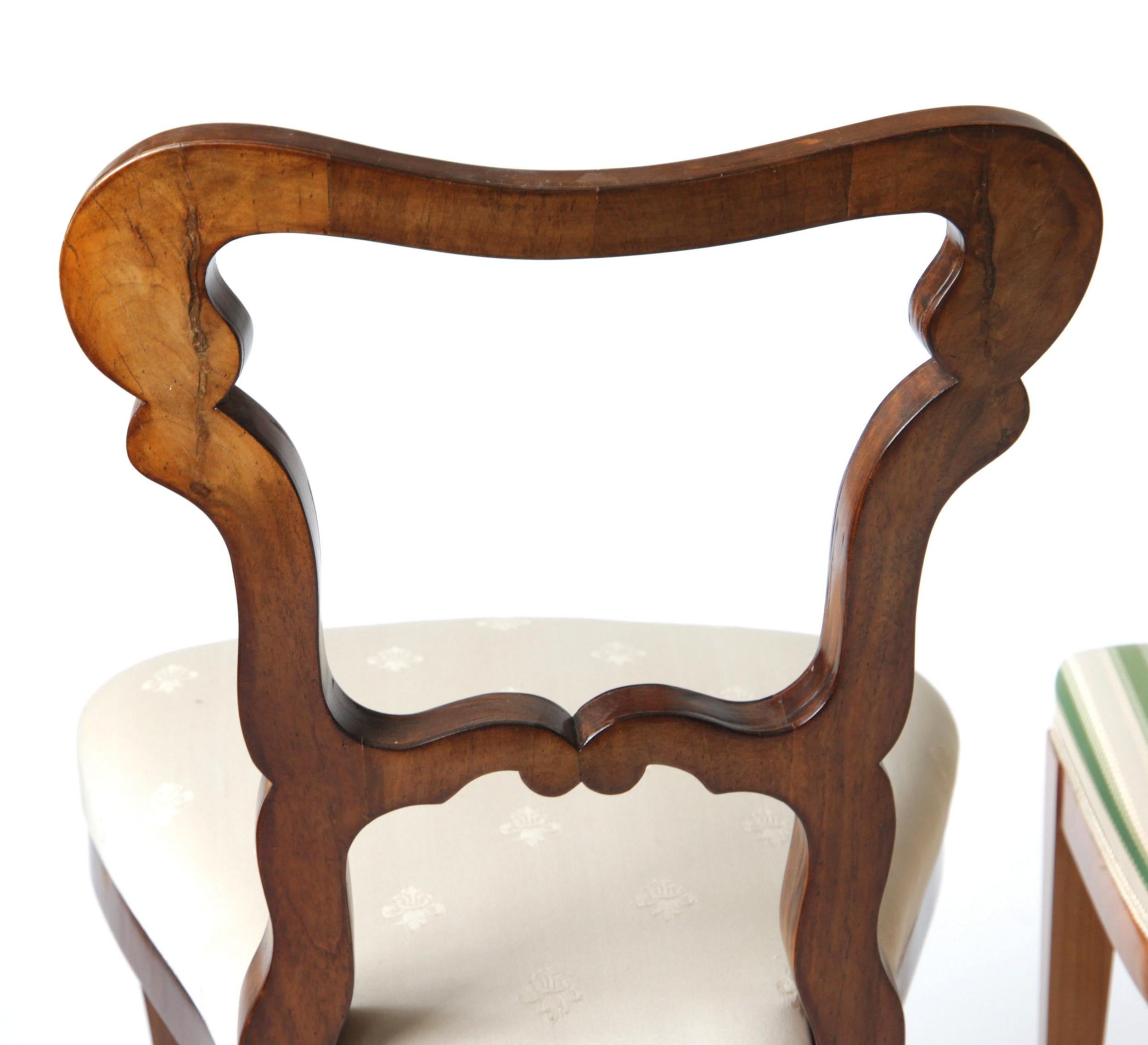 Biedermeier Eclectic Set, Unique Set of 8 Dining Chairs Each in Different Design 4