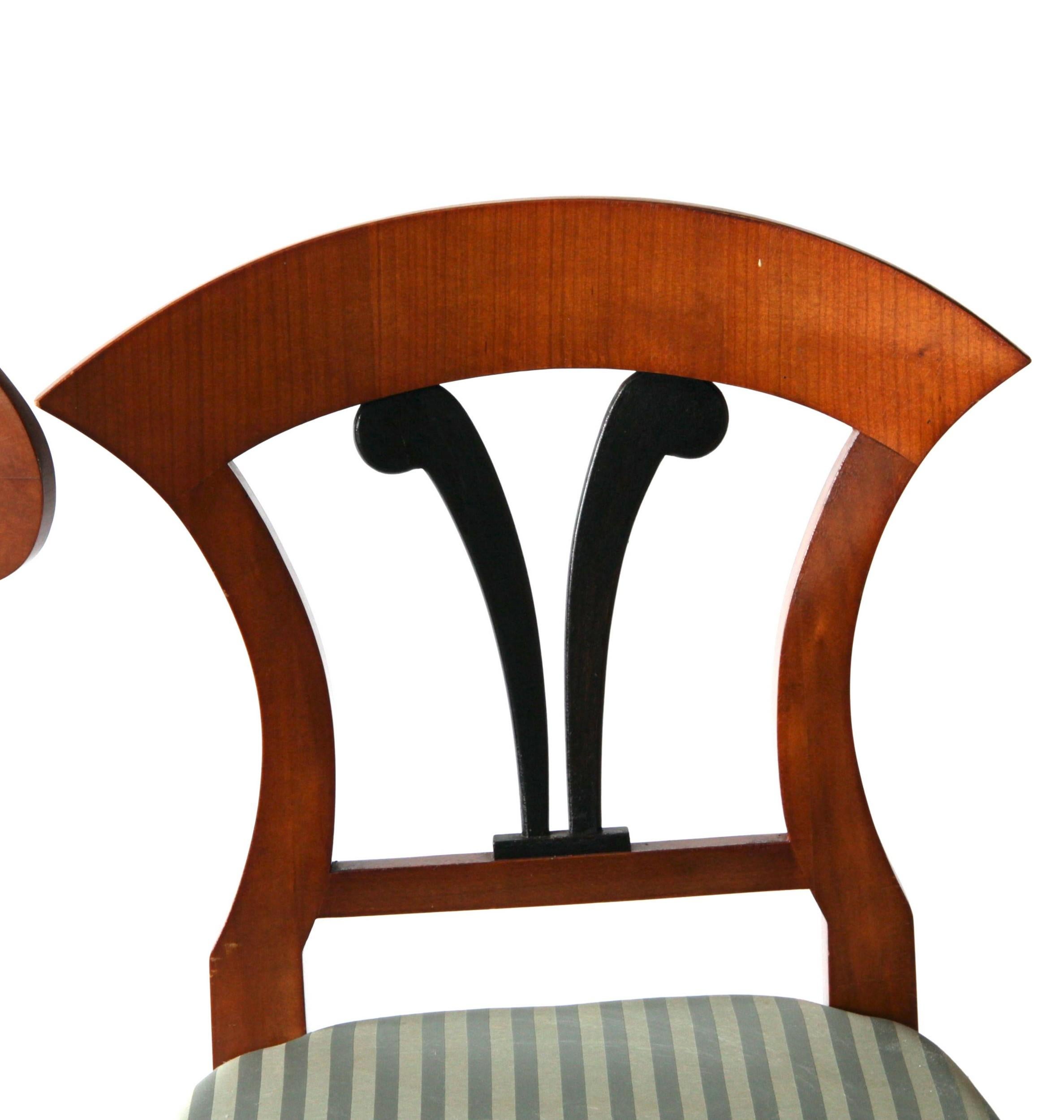 Biedermeier Eclectic Set, Unique Set of 8 Dining Chairs Each in Different Design 7