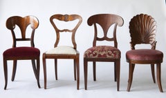 Biedermeier Eclectic Set, Unique Set of 8 Dining Chairs Each in Different Design