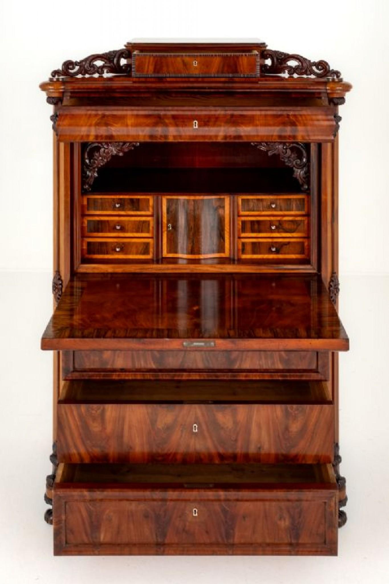 Biedermeier Escritoire Desk Mahogany 1860 For Sale 1