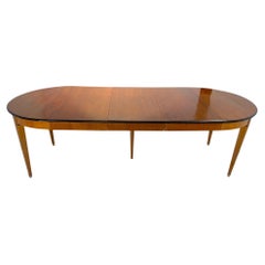 Antique Biedermeier Extendable table, Cherry Veneer, Ebony, Southwest Germany circa 1830