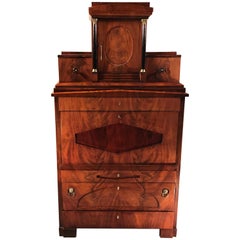 Used Biedermeier Fall Top Secretaire, Berlin 1820 with Exquisite Interior