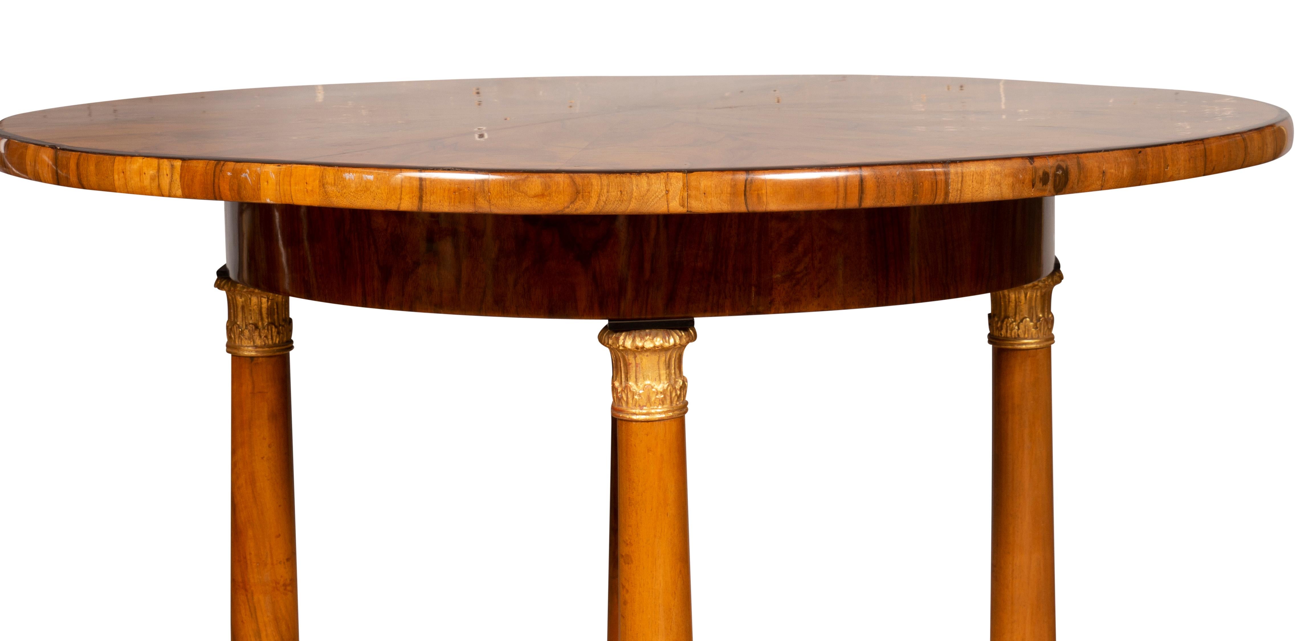 Biedermeier Figured Walnut and Ebonized Center Table 7