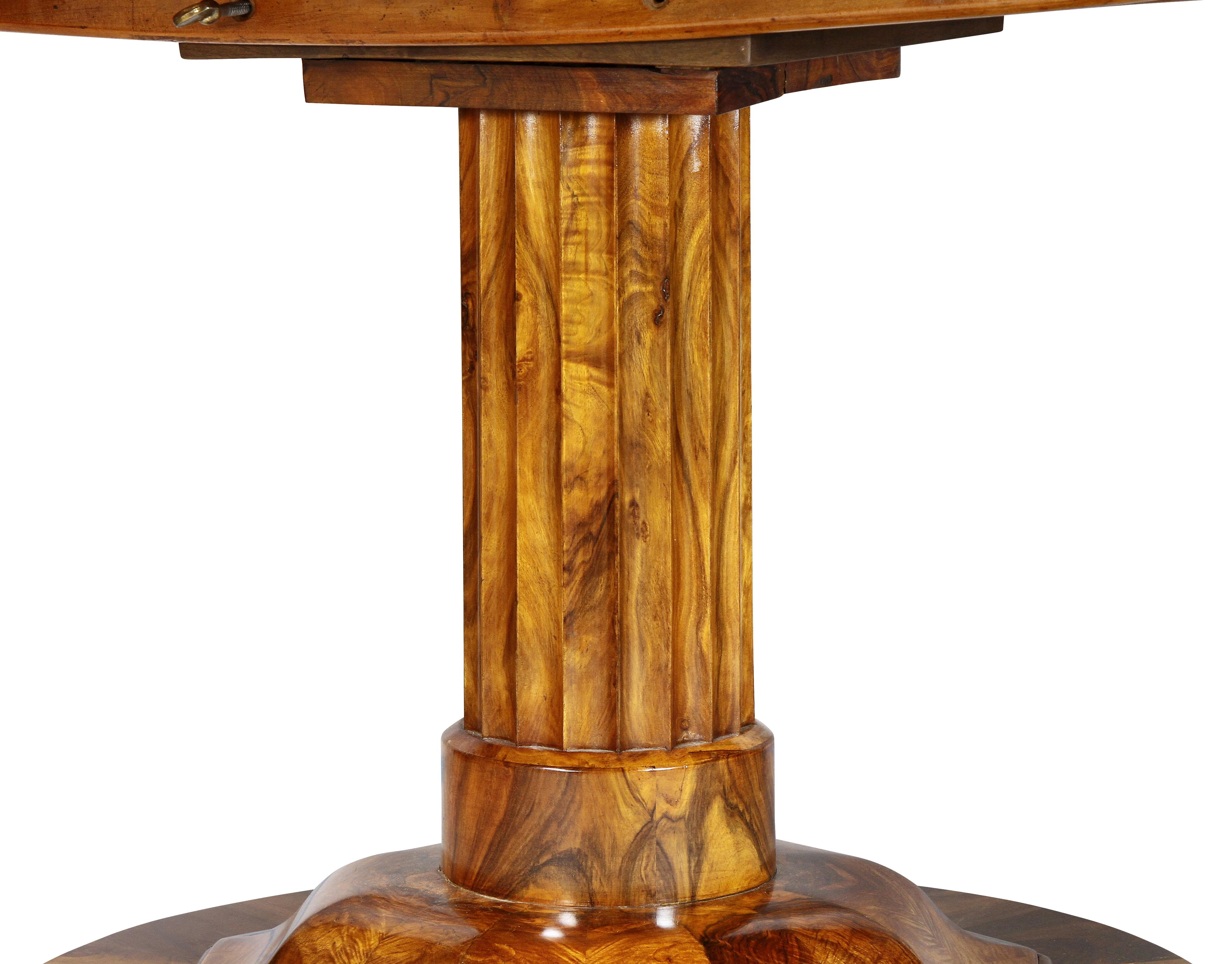 Biedermeier Figured Walnut Center Table 1