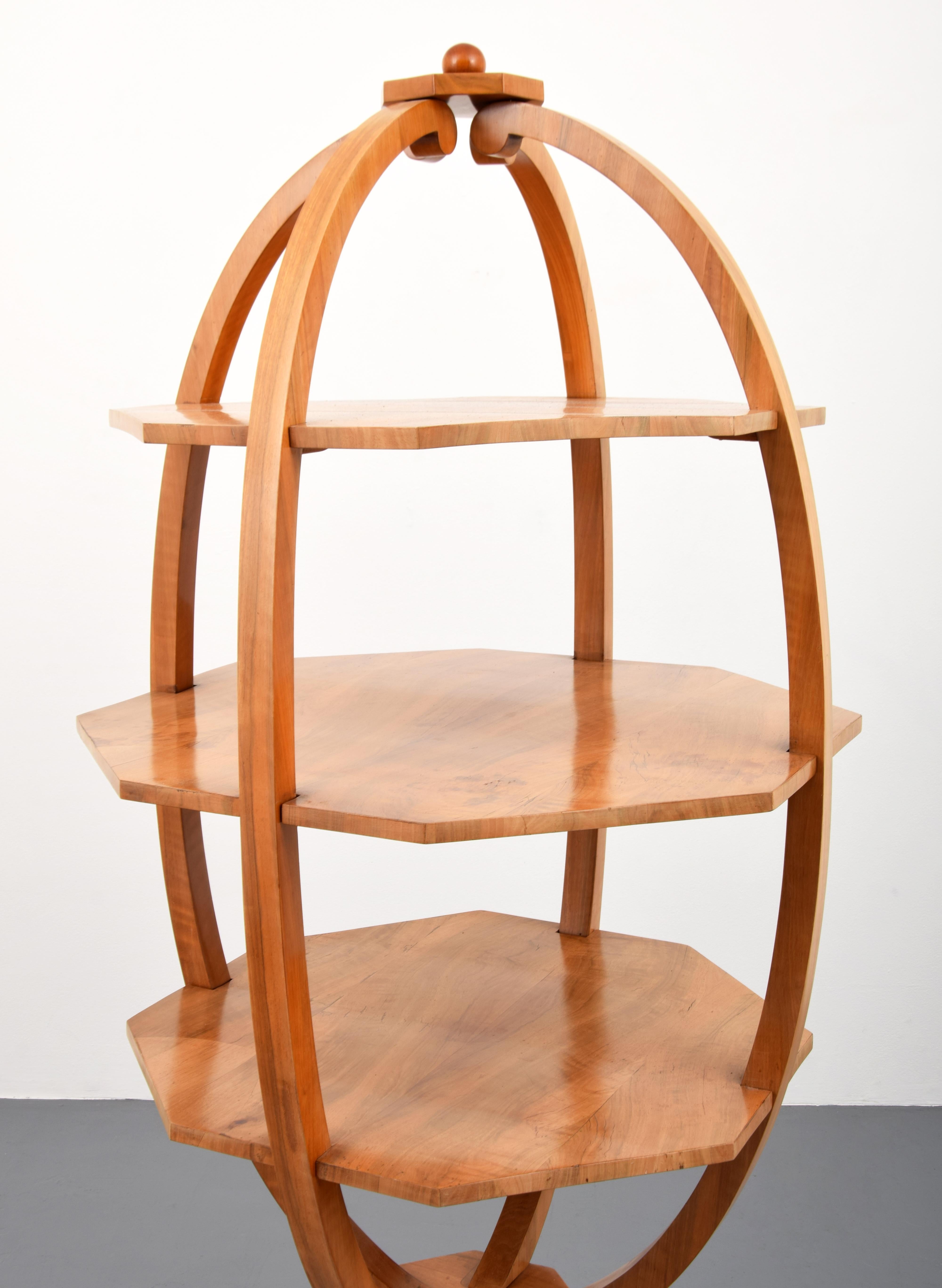 Biedermeier Freestanding Tiered Display Shelf / Vitrine / Etagere For Sale 3