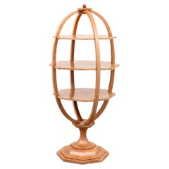 Antique Biedermeier Freestanding Tiered Display Shelf / Vitrine / Etagere