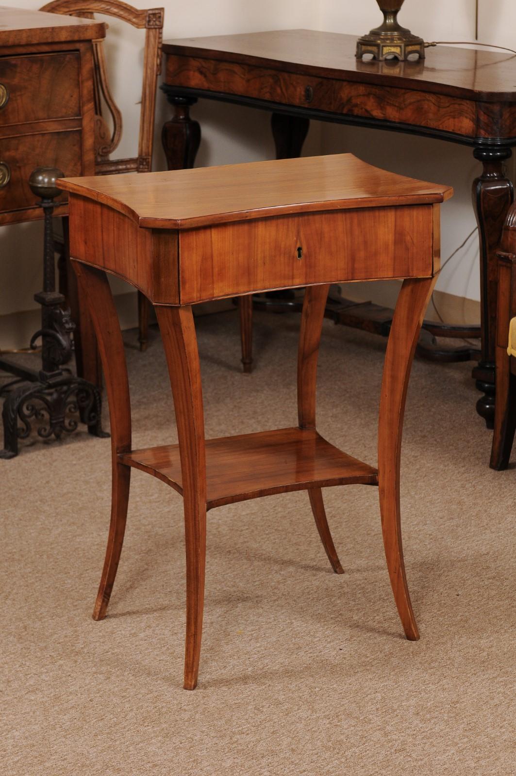 Baltic Biedermeier Fruitwood and Ash Side Table, Early 19th Century For Sale