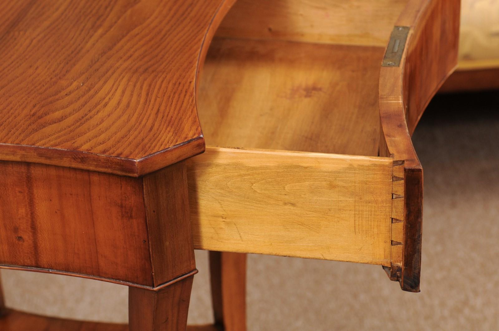 Biedermeier Fruitwood and Ash Side Table, Early 19th Century For Sale 1