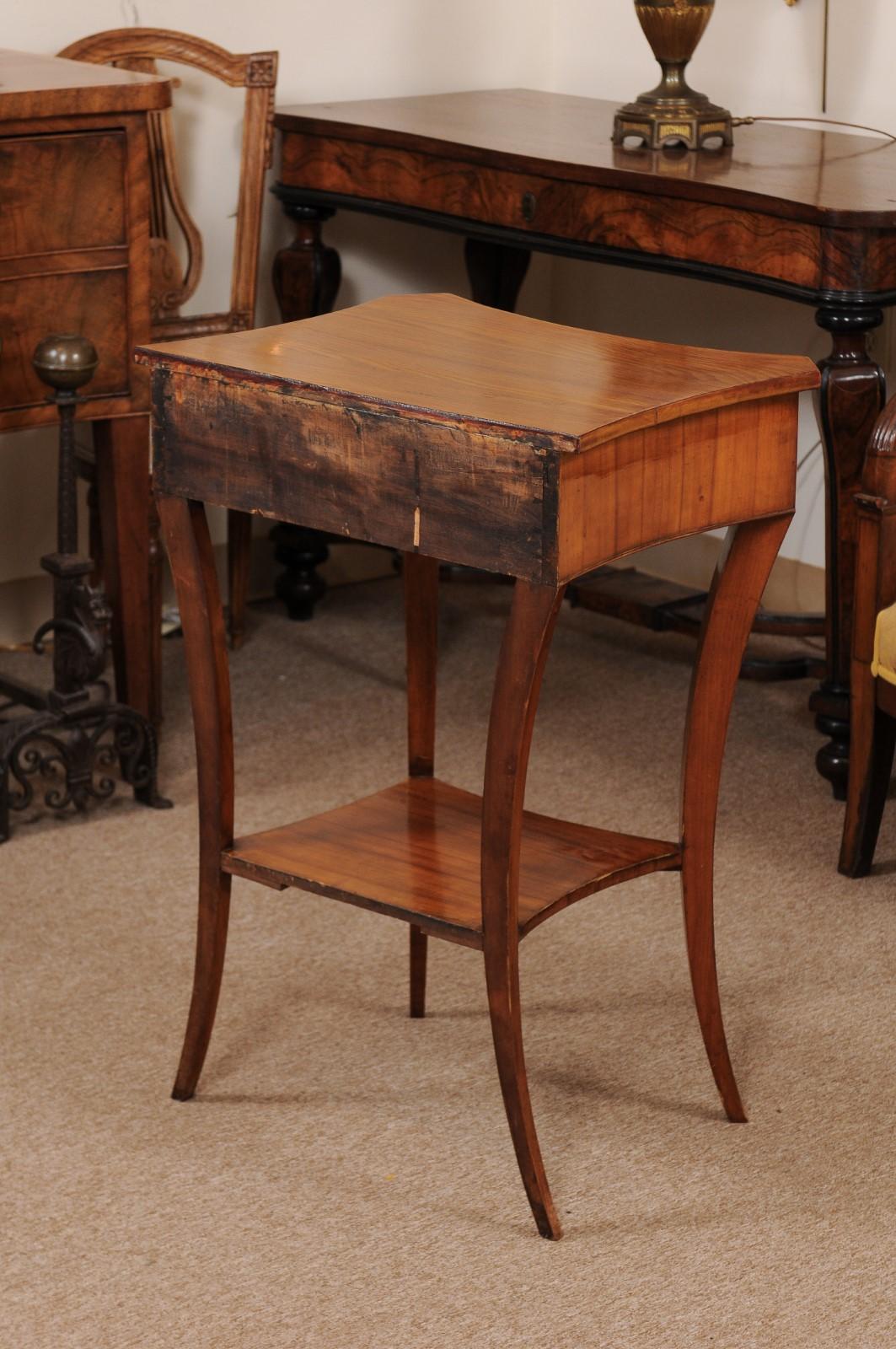 Biedermeier Fruitwood and Ash Side Table, Early 19th Century For Sale 2