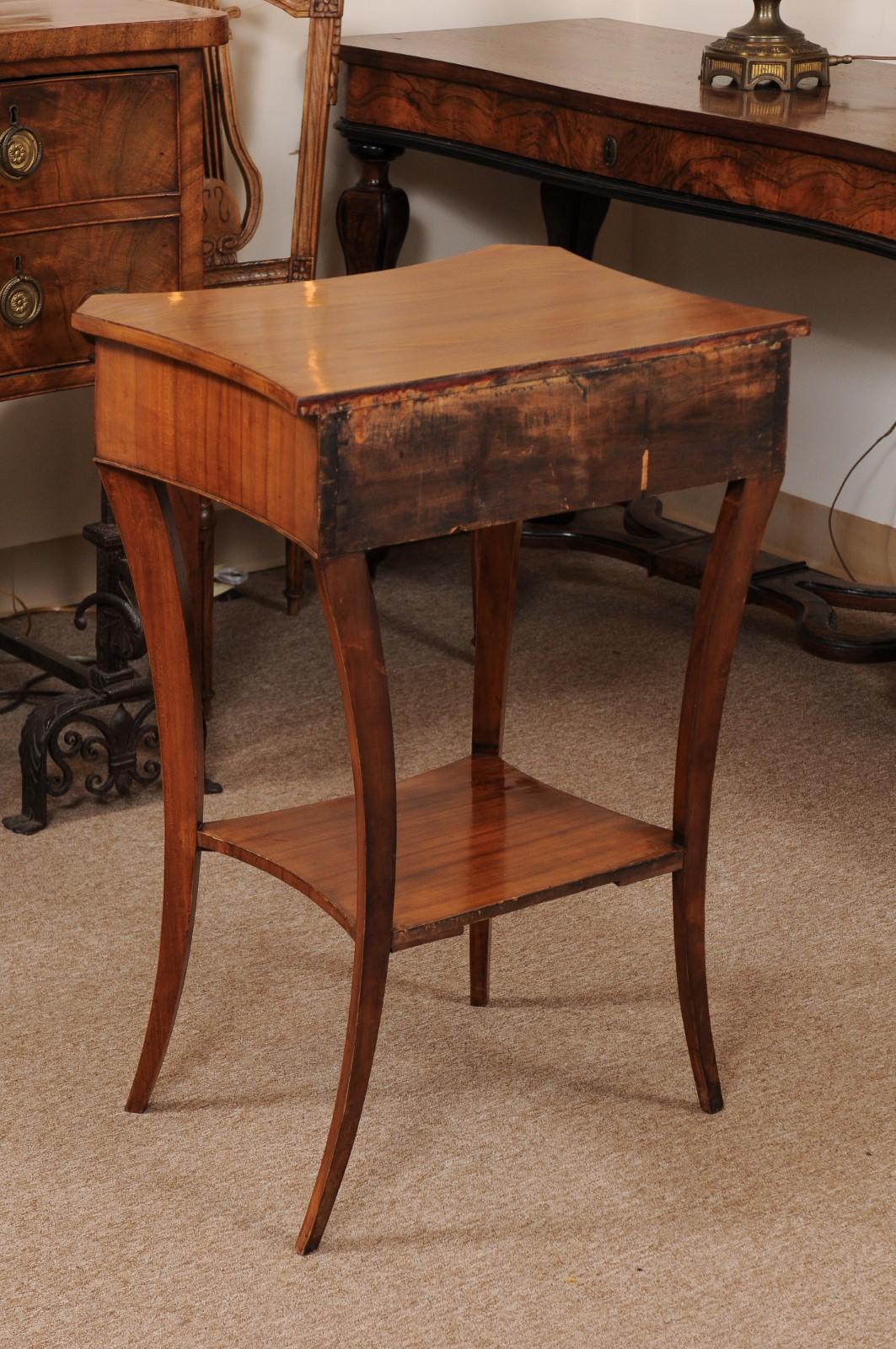 Biedermeier Fruitwood and Ash Side Table, Early 19th Century For Sale 3