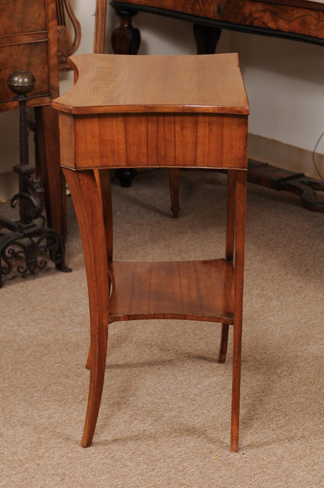 Biedermeier Fruitwood and Ash Side Table, Early 19th Century For Sale 4
