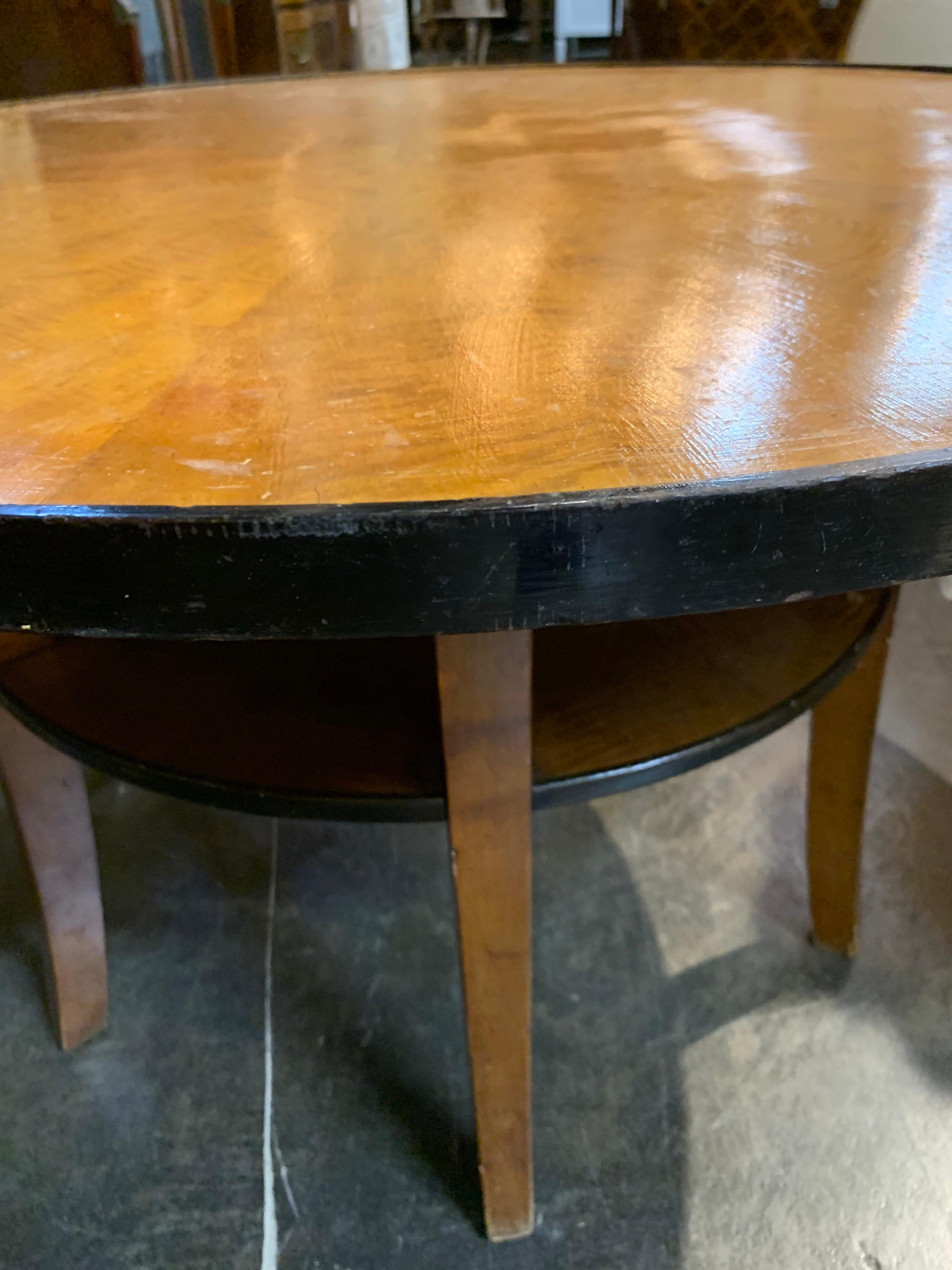 Biedermeier Fruitwood Ebonized Cocktail Table 3