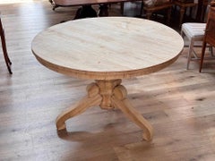 Biedermeier fruitwood tilt top round breakfast table, 19th c