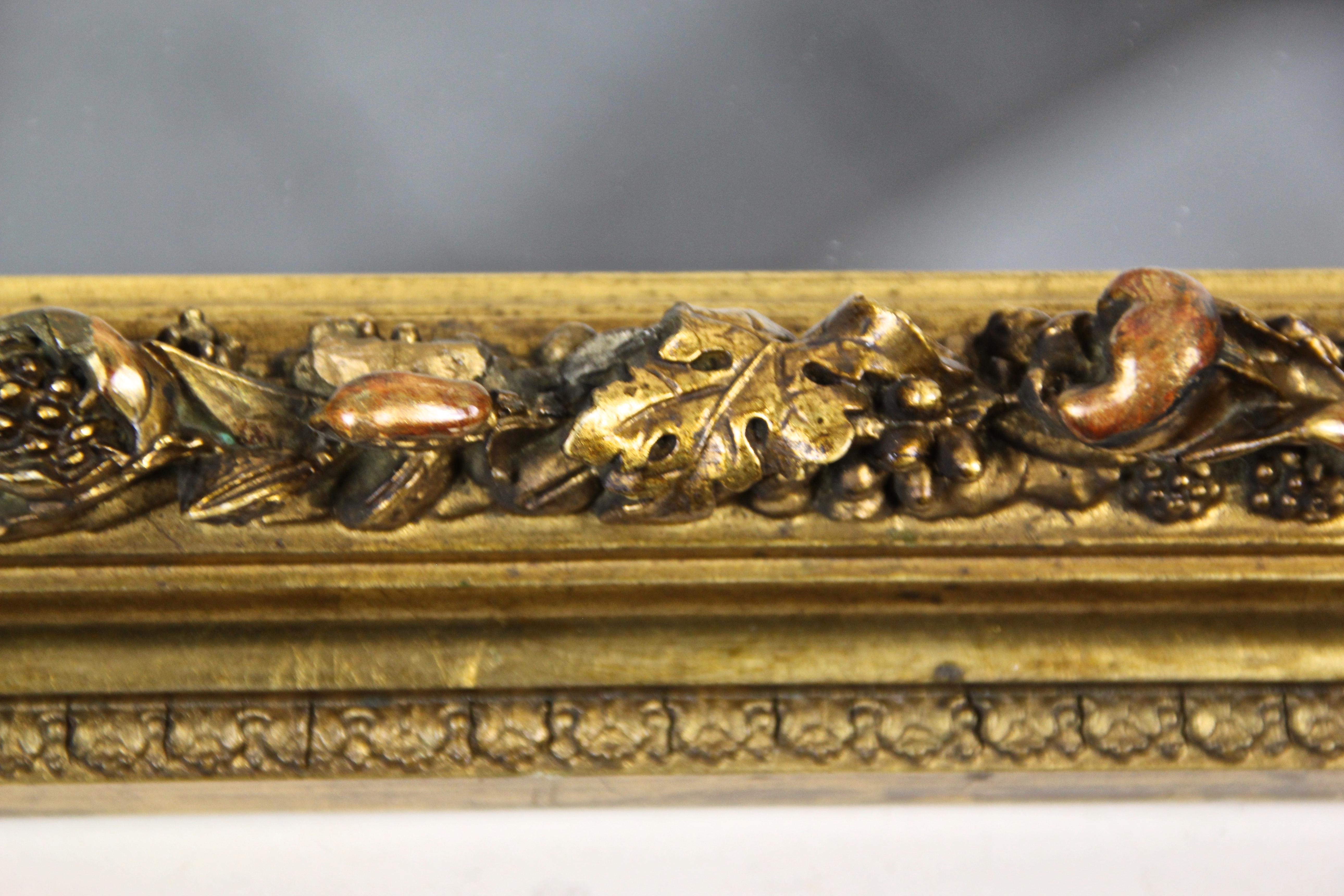 Biedermeier Gilt Floral Wall Mirror with Stucco Works, Austria, circa 1840 10