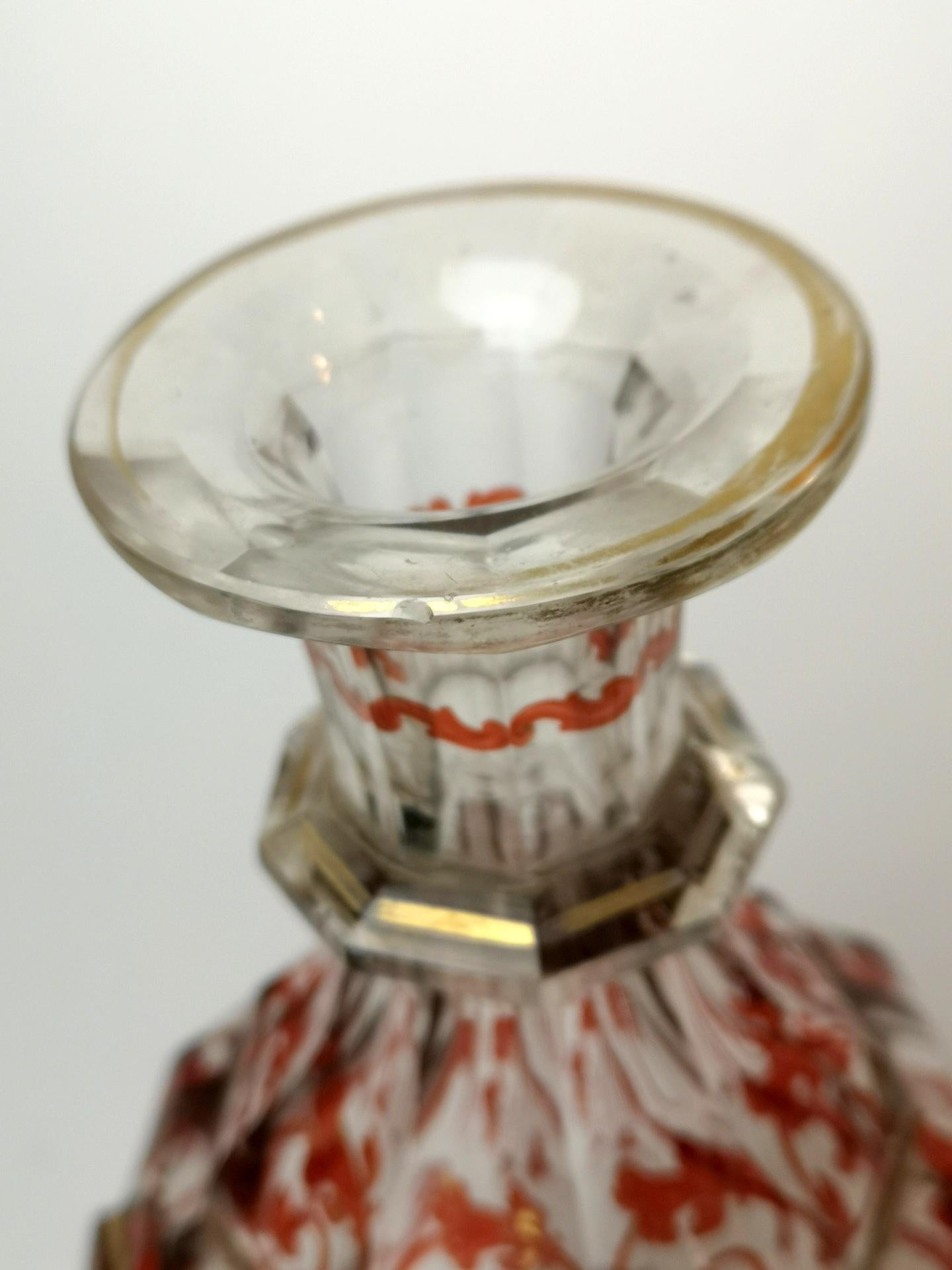 Biedermeier Gold Plated Glass Decanter, Late 19th Century '5521' For Sale 1
