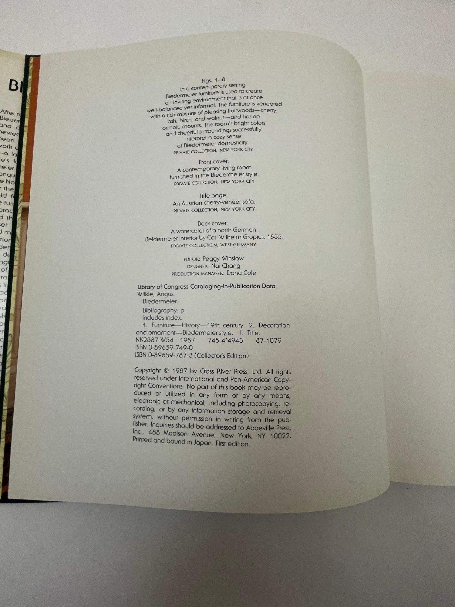 Biedermeier Hardcover Oversized Book by Angus Wilkie 1987 For Sale 1