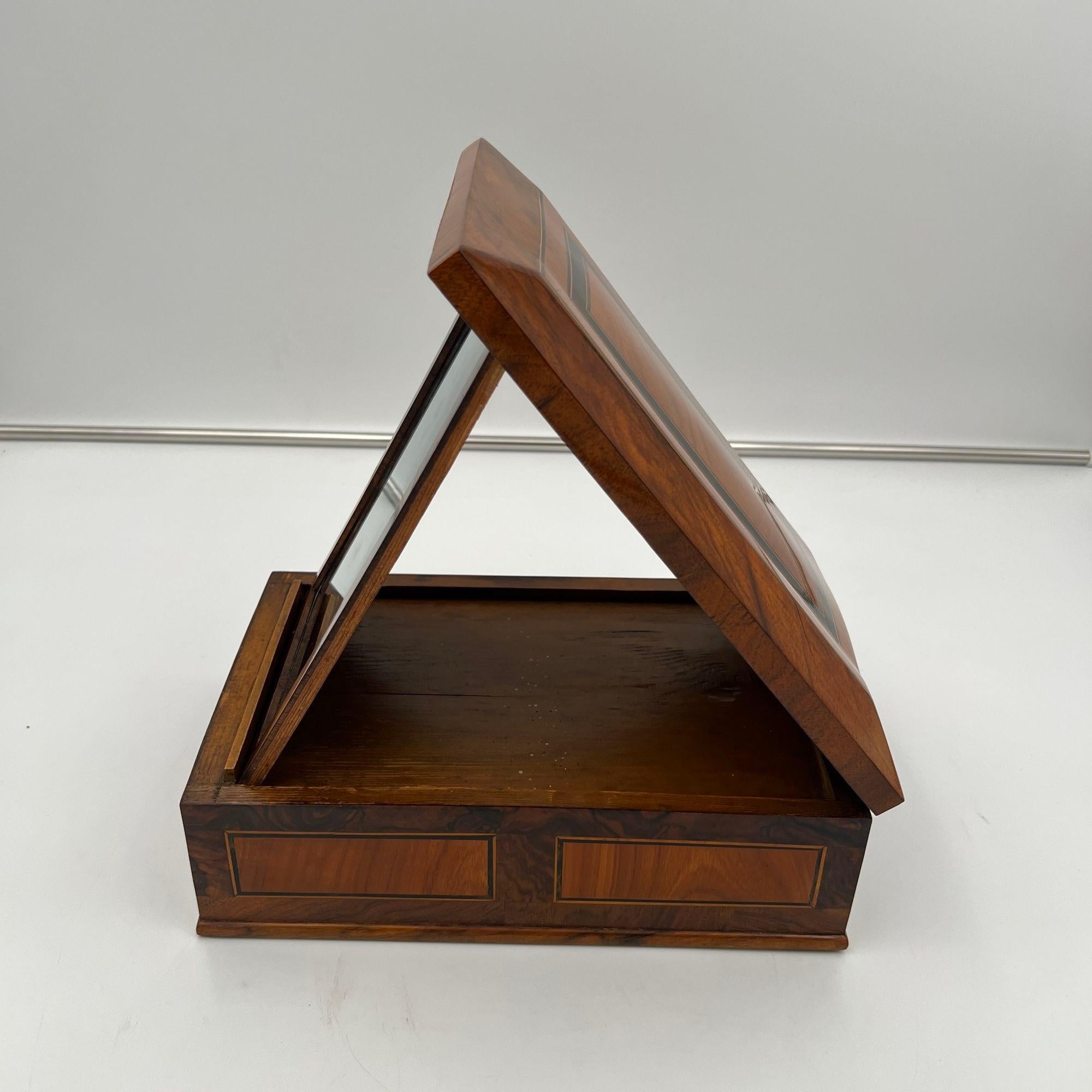 Joyero Biedermeier, Nogal, Ébano, Arce, Sur de Alemania circa 1830 en venta 7