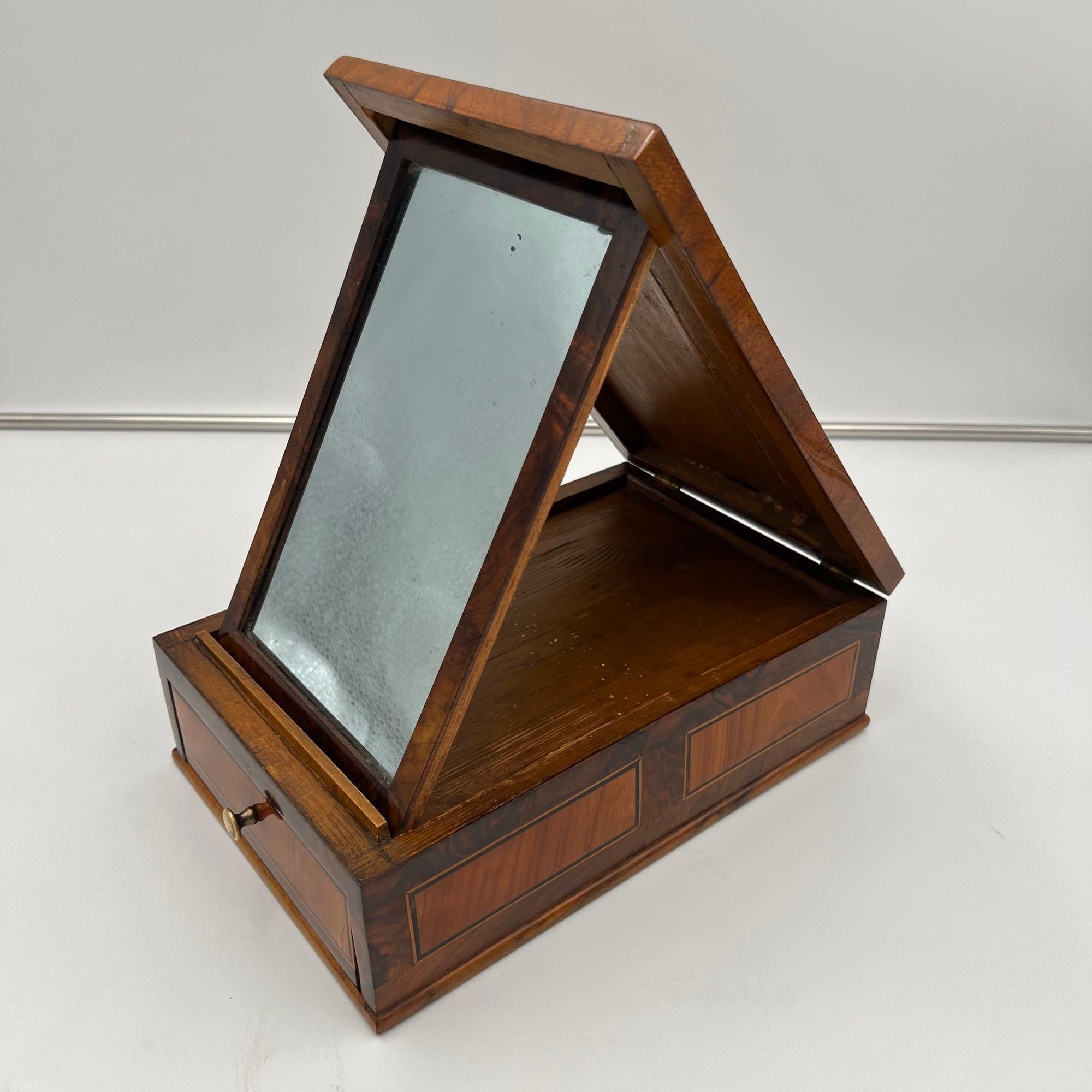Joyero Biedermeier, Nogal, Ébano, Arce, Sur de Alemania circa 1830 en venta 8