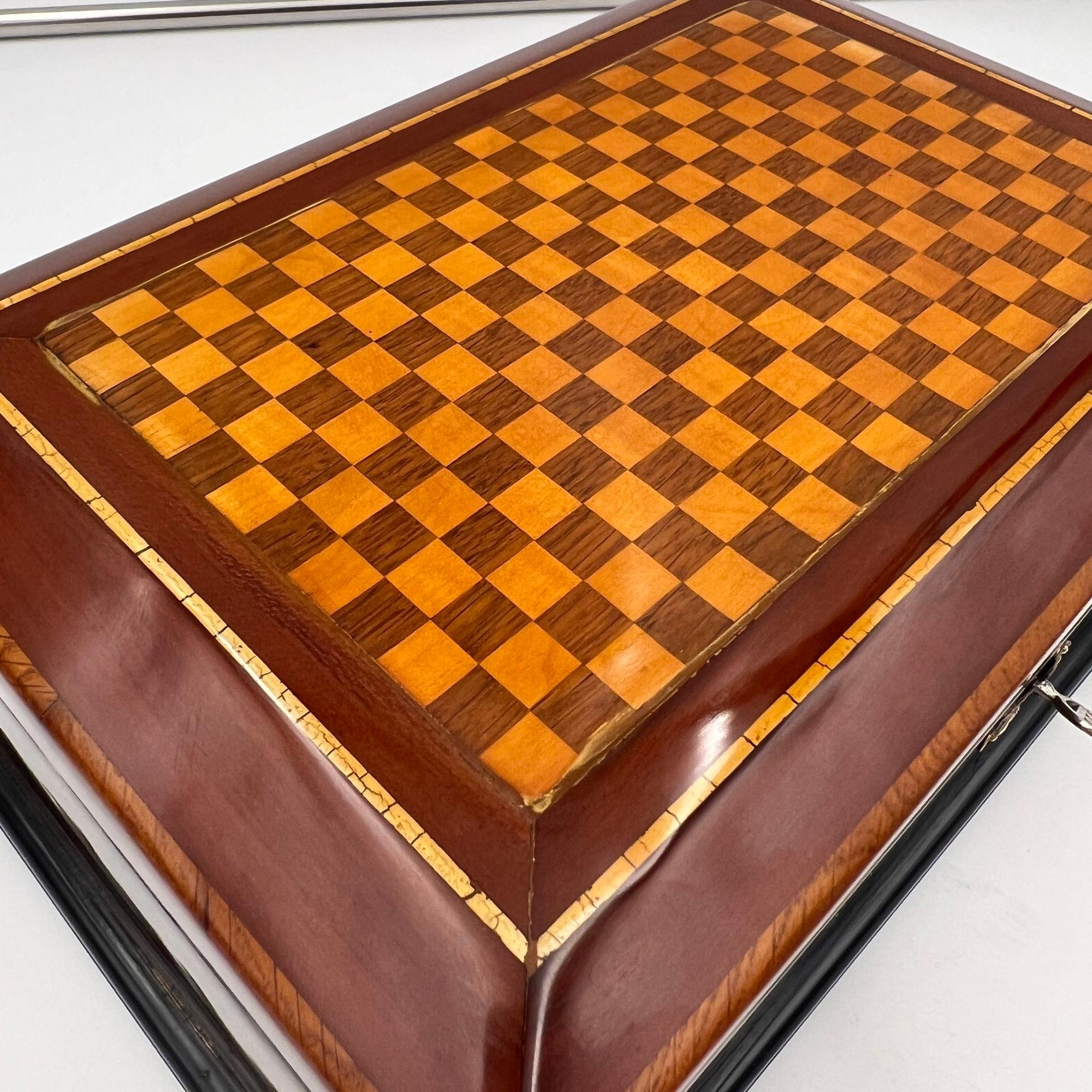 Joyero Biedermeier, Nogal, Caoba, Arce, Sur de Alemania circa 1830 en venta 7