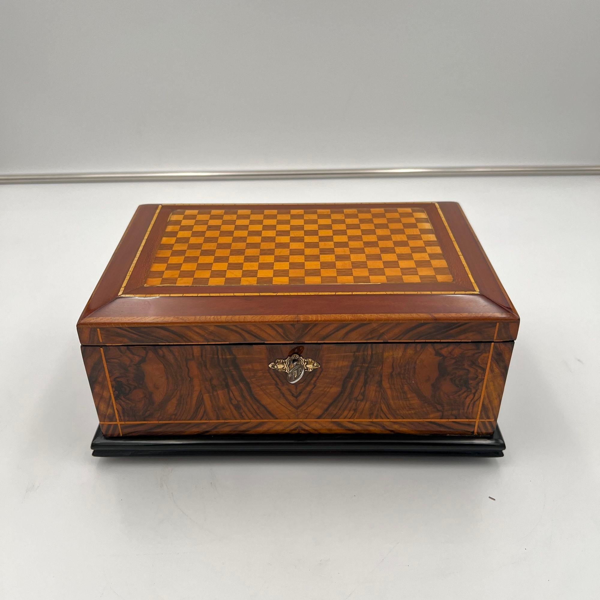 Joyero Biedermeier, Nogal, Caoba, Arce, Sur de Alemania circa 1830 en venta 8