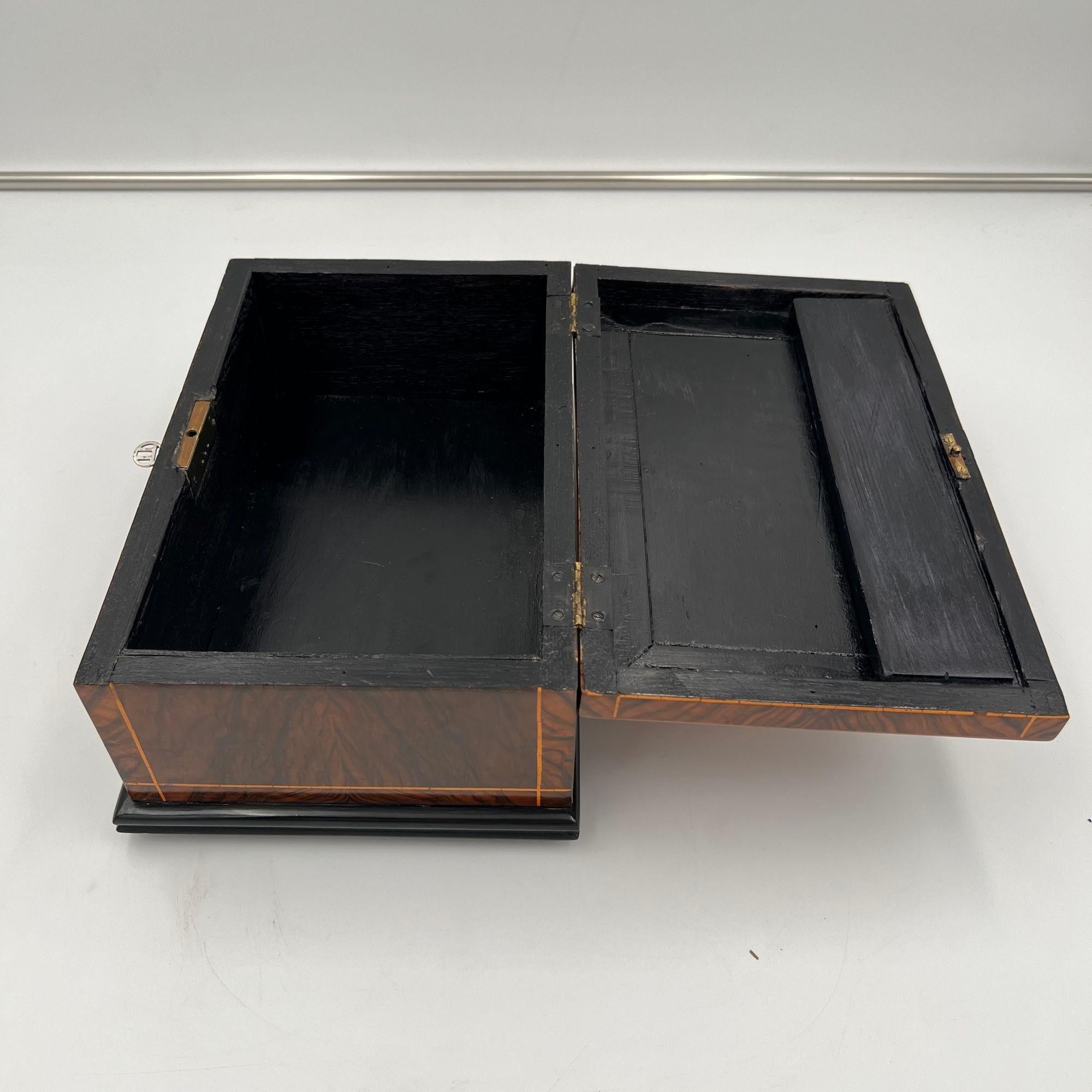 Joyero Biedermeier, Nogal, Caoba, Arce, Sur de Alemania circa 1830 en venta 9