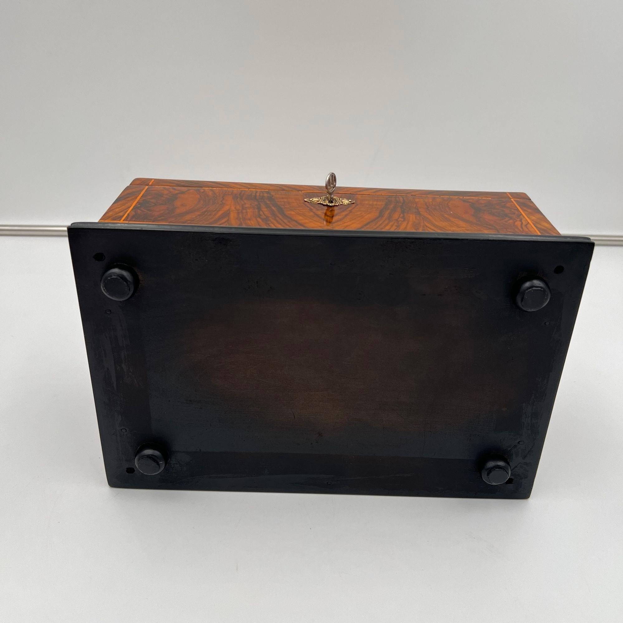 Joyero Biedermeier, Nogal, Caoba, Arce, Sur de Alemania circa 1830 en venta 12